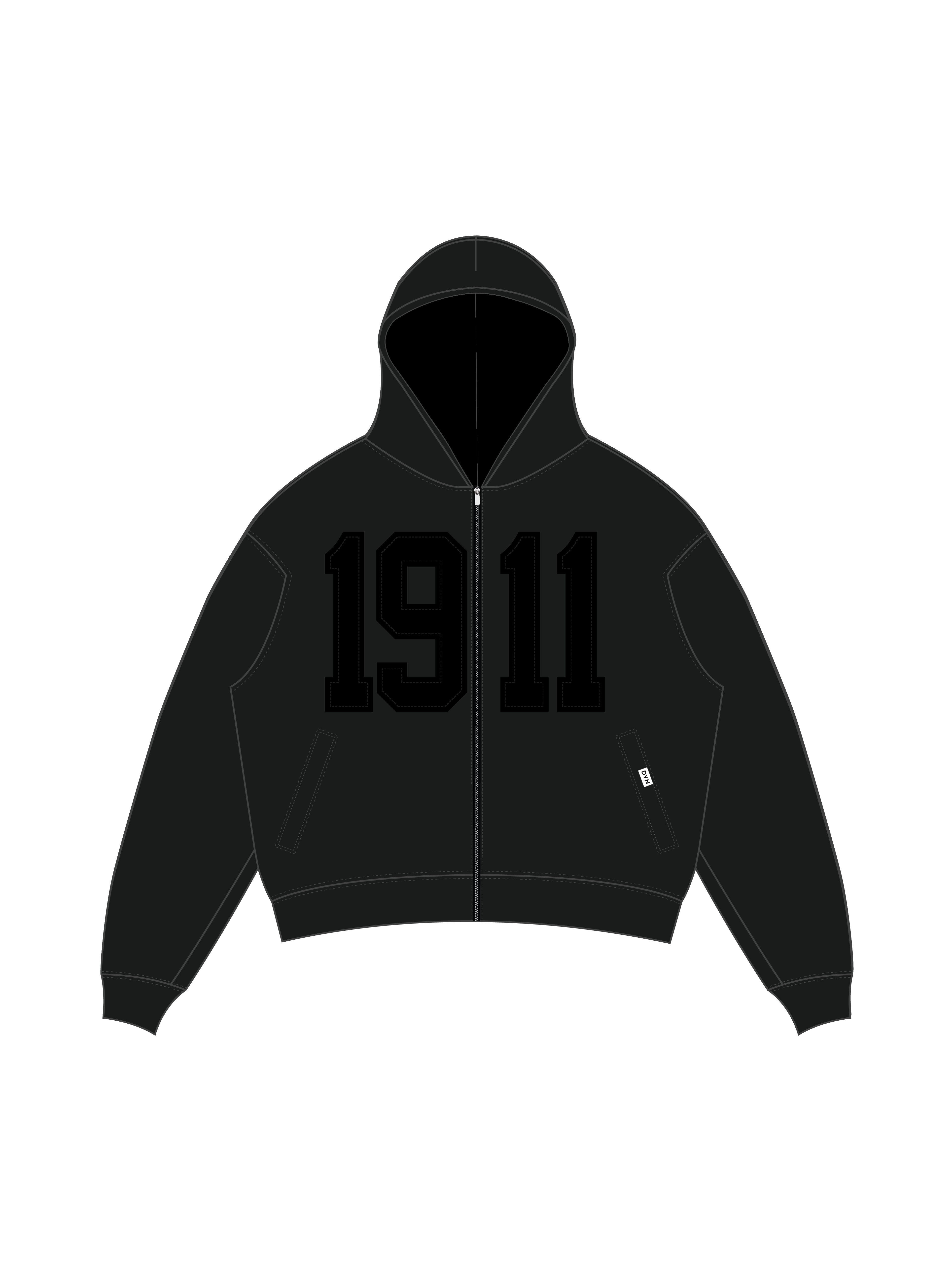 Omega Legacy Zip Black Hoodie