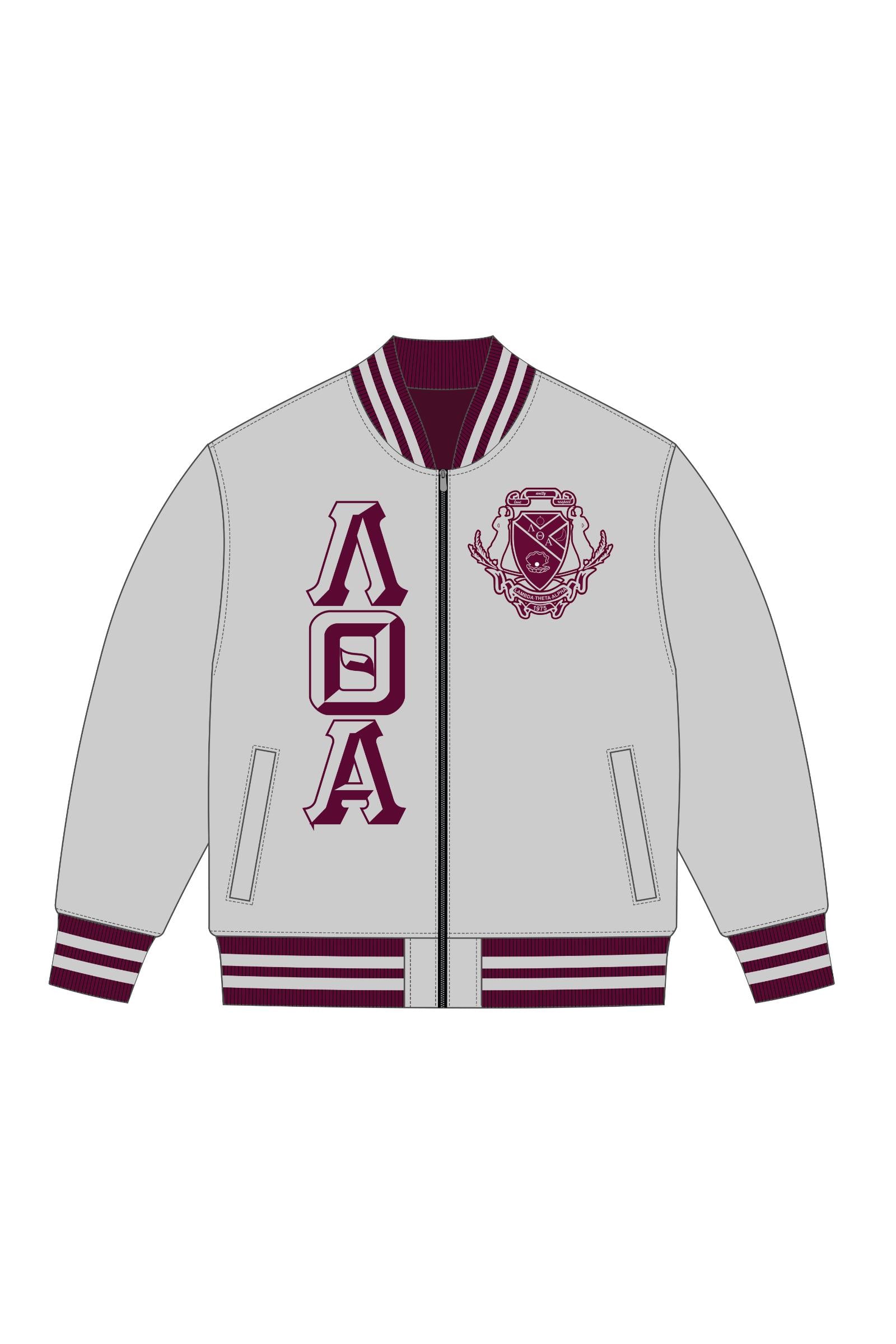 LTA Vintage Letter Satin Bomber