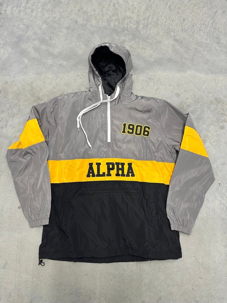 Alpha OG Tri - Color Windbreaker (Grey Top) - Size XL - DVN