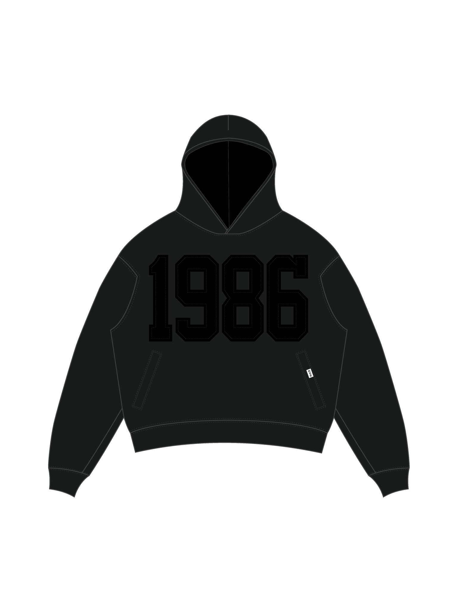 Beta Legacy Pullover Black Hoodie - DVN