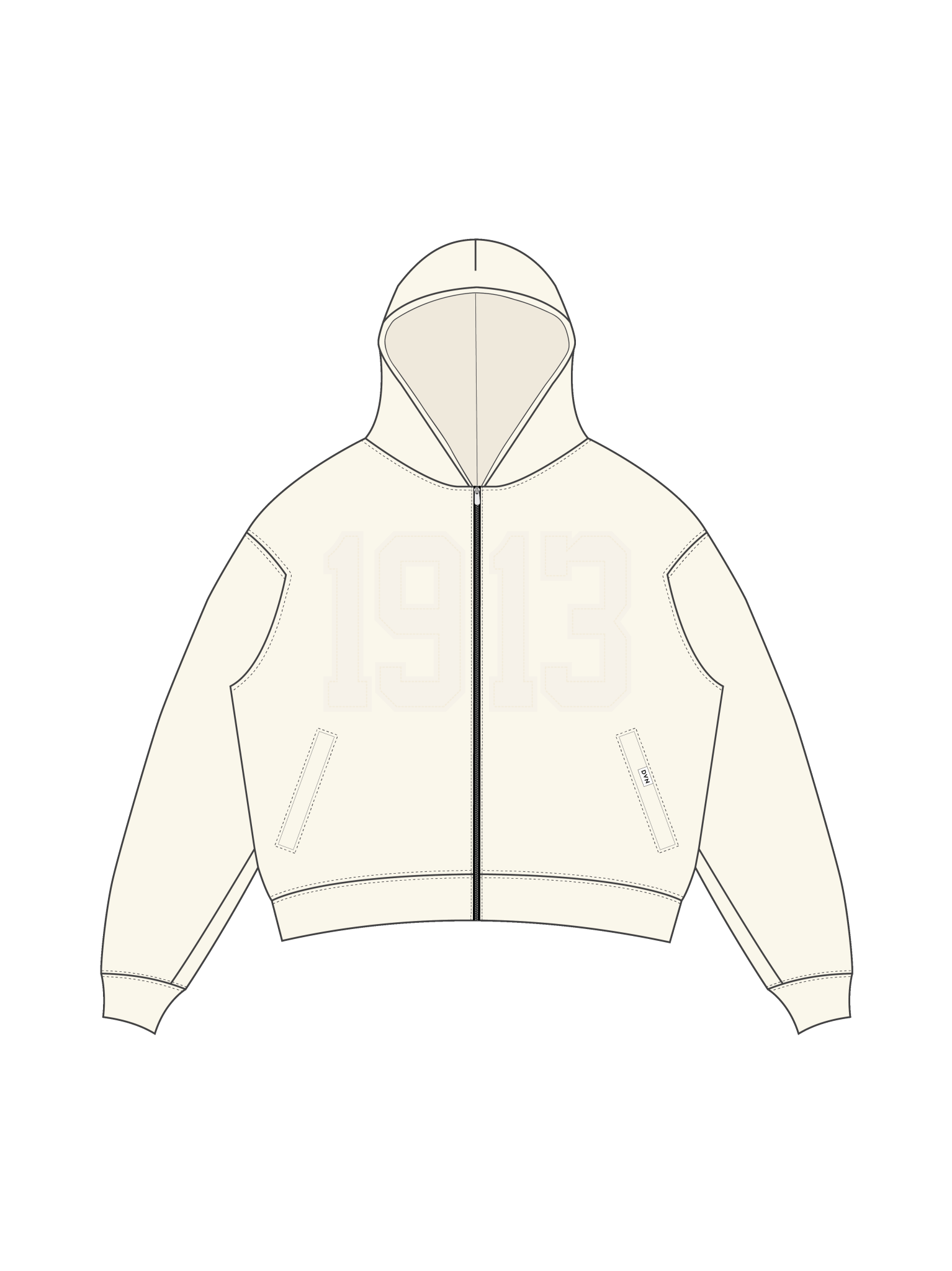 Delta Legacy Zip Cream Hoodie - DVN