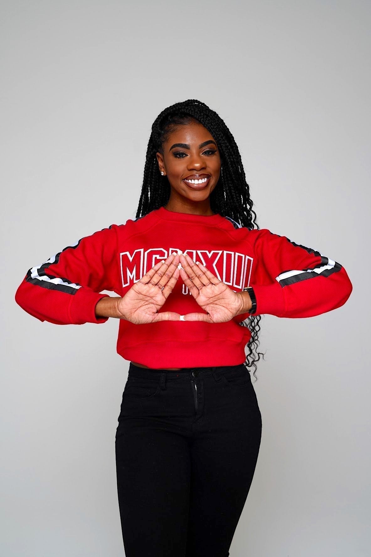 Delta "MCMXIII" OG MCM Sweatshirt - Cropped - Red - Size S - DVN