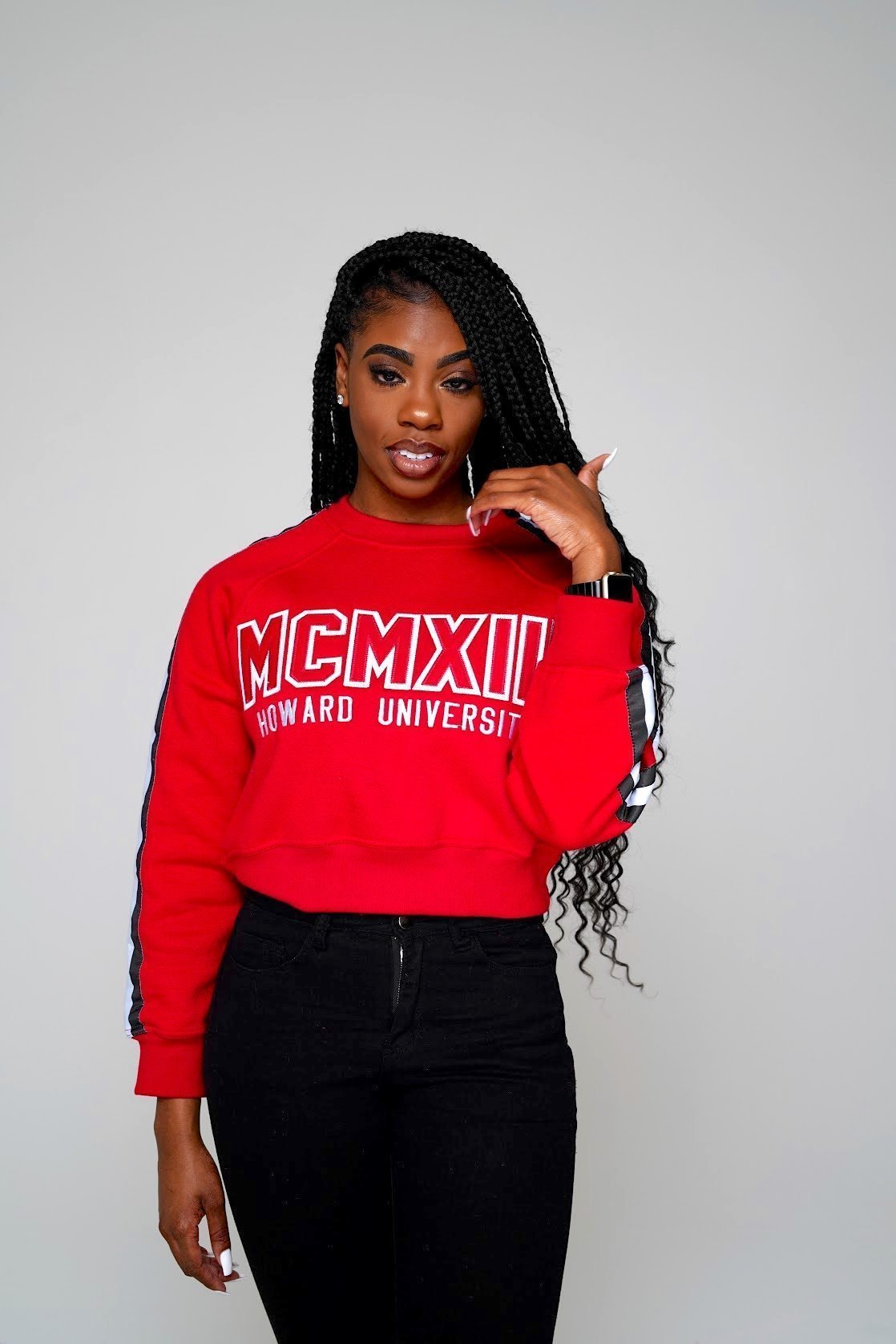 Delta "MCMXIII" OG MCM Sweatshirt - Cropped - Red - Size S - DVN