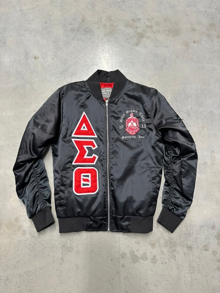 Delta OG Satin Bomber Jacket - Black - Sizes S, L - DVN