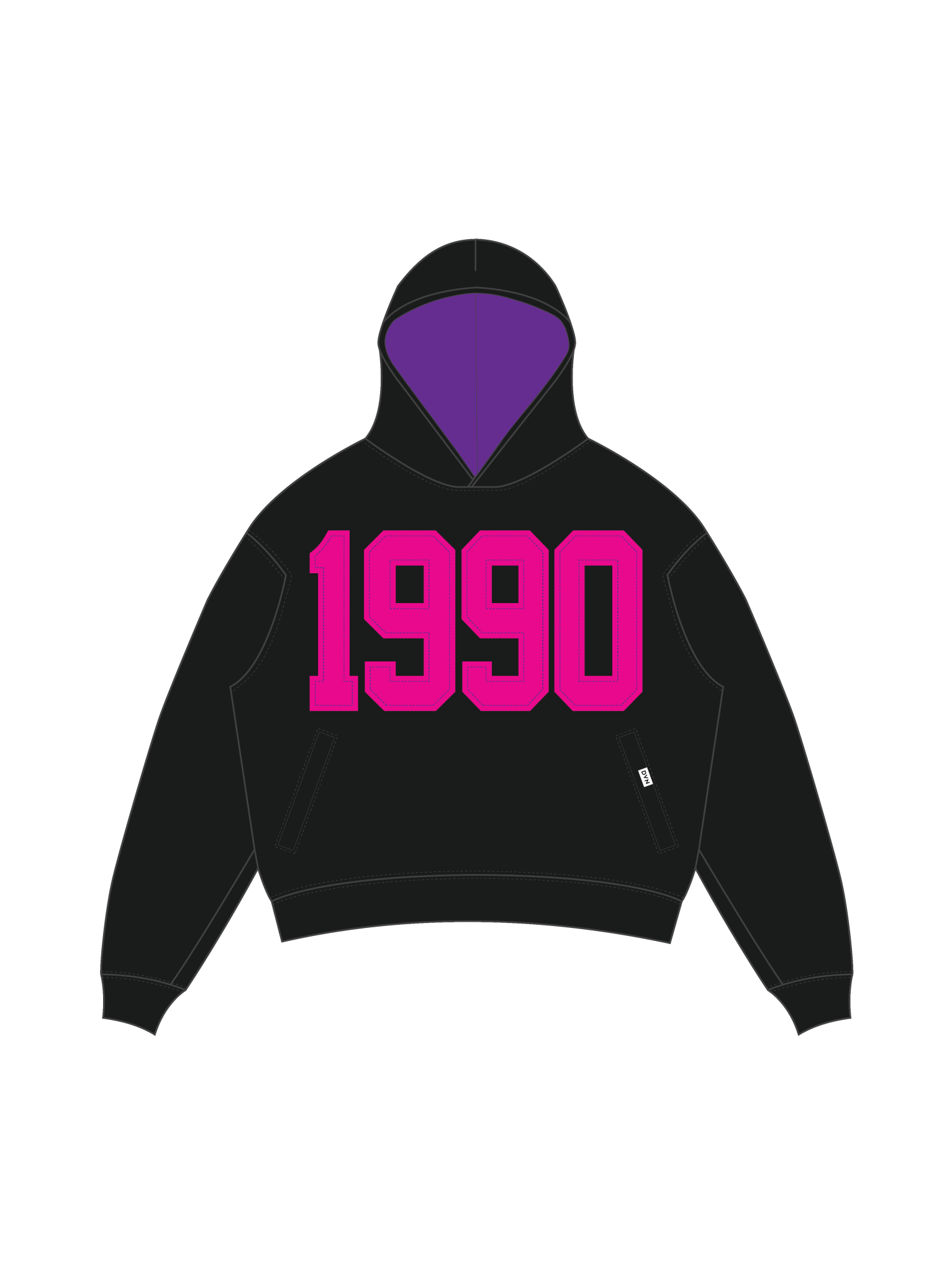 Gamma Legacy Pullover Black Hoodie - DVN