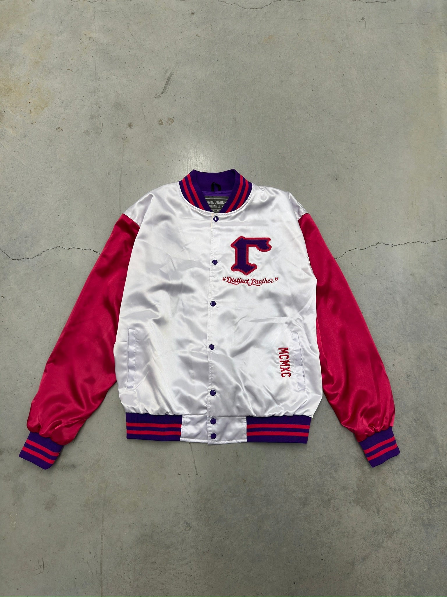 Gamma Varsity Satin Baseball Jacket (Size L) - DVN