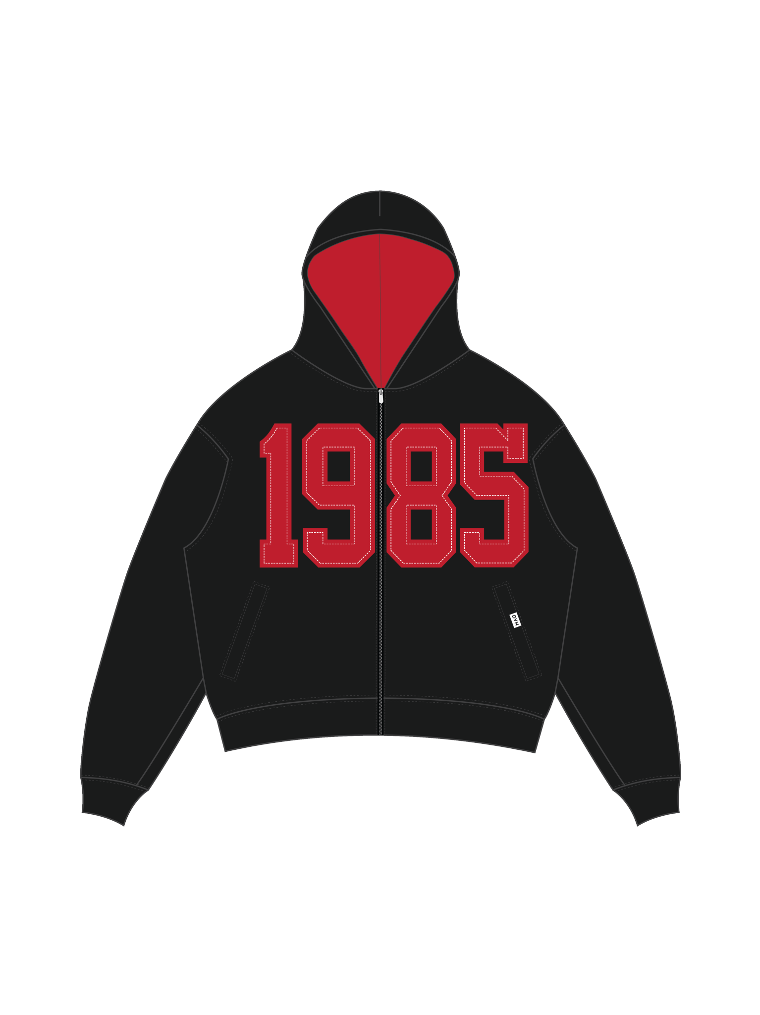 LAU Legacy Zip Black Hoodie - DVN