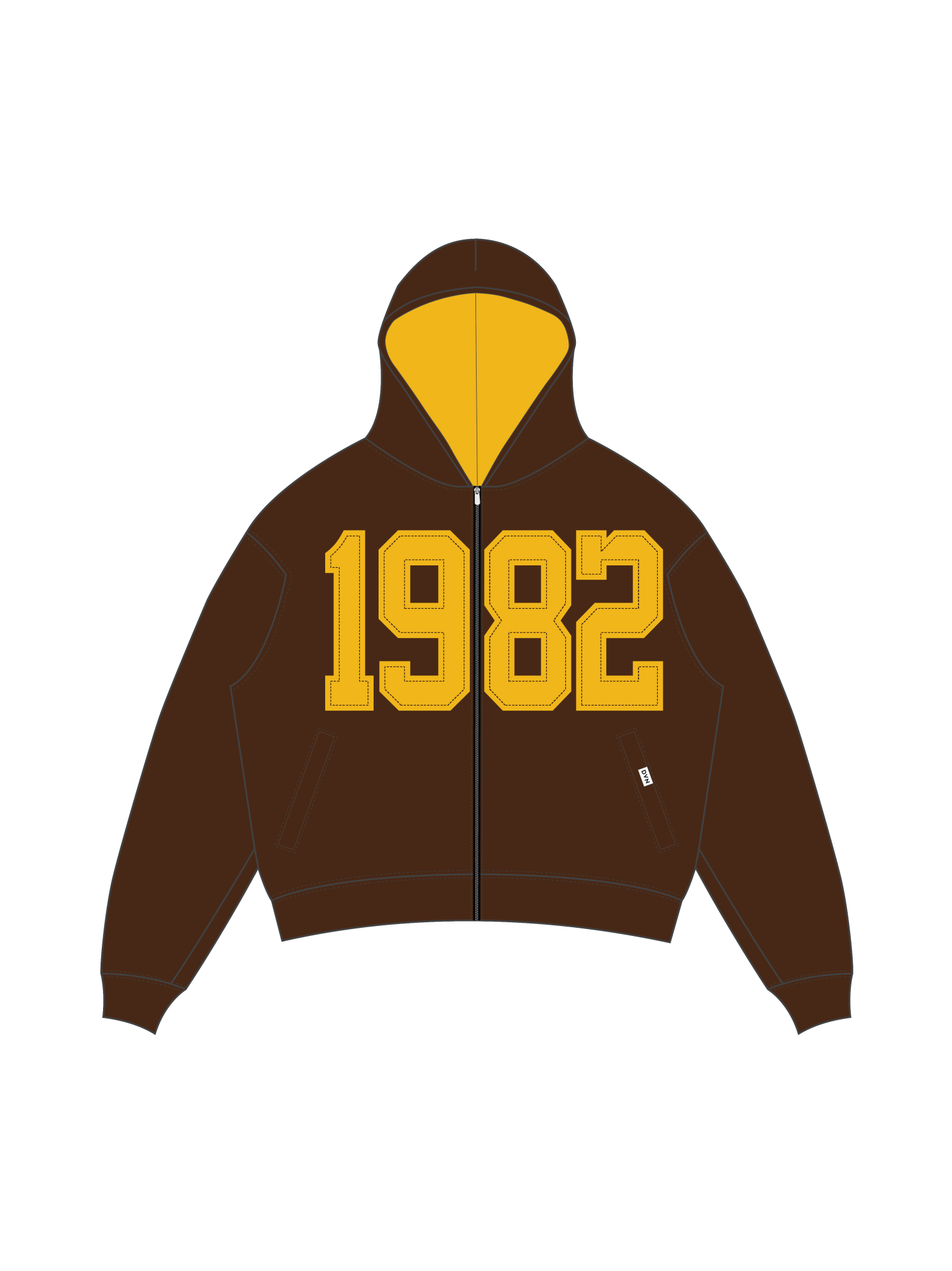 LUL Legacy Zip Brown Hoodie - DVN