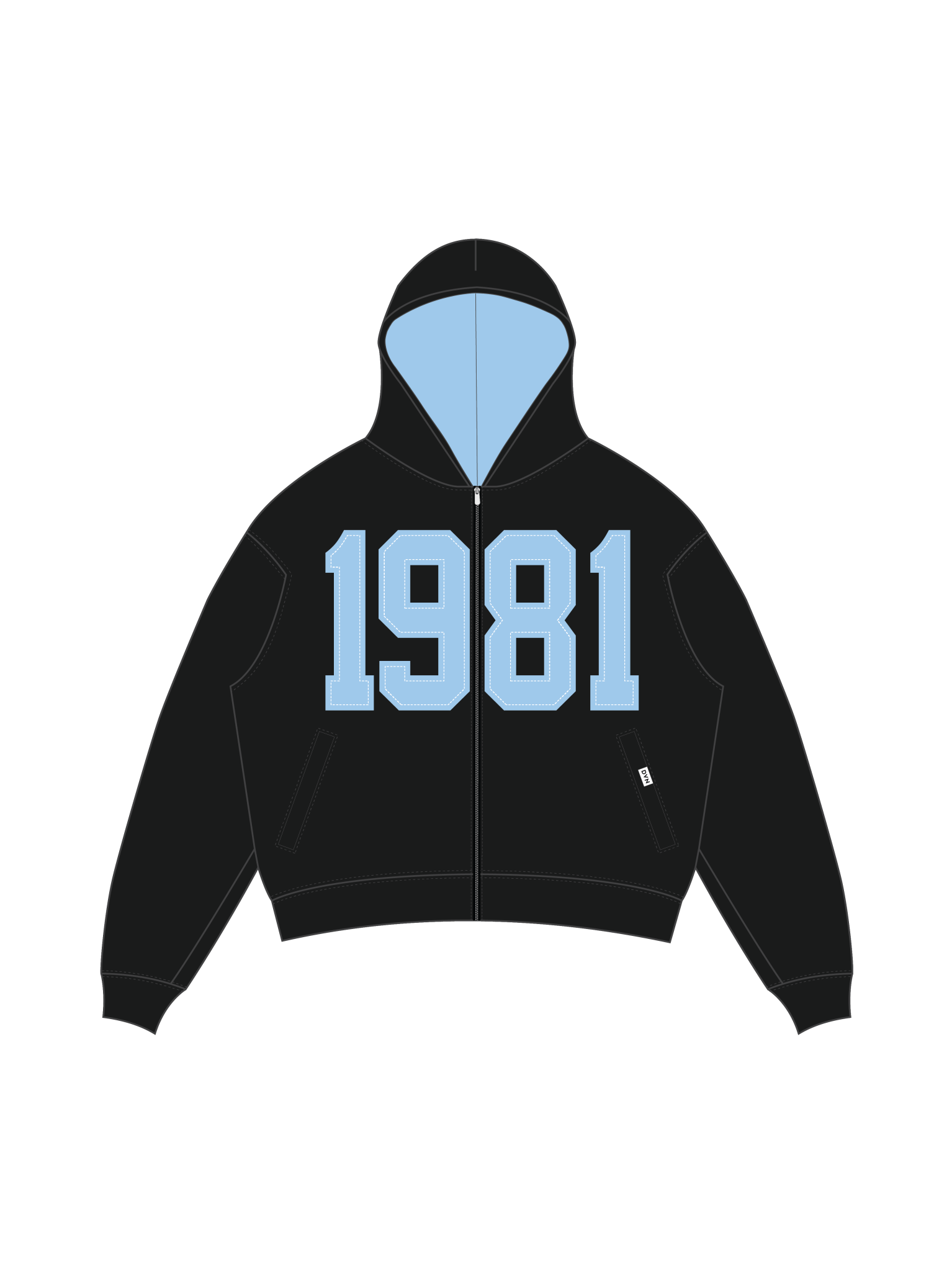 Mu Sigma Upsilon Legacy Zip Black Hoodie - DVN