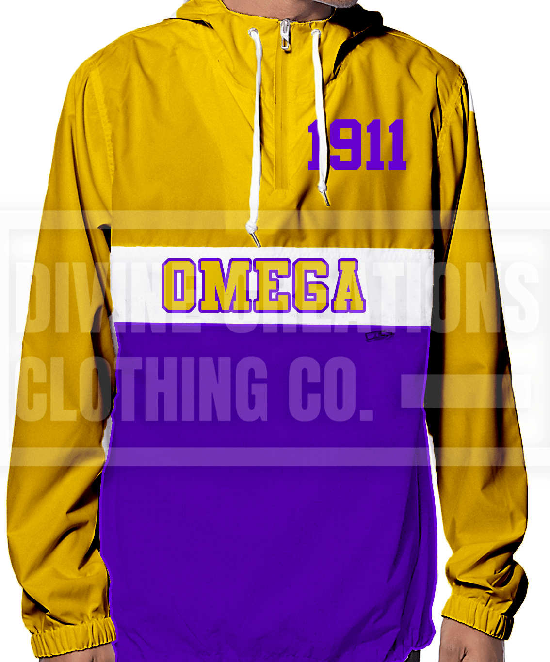 Omega OG Tri - Color Gold/Purple Windbreaker - Size L - DVN