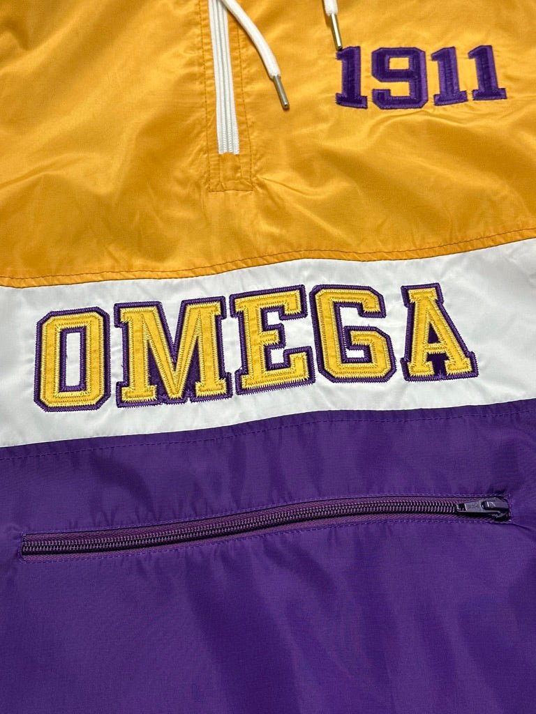Omega OG Tri - Color Gold/Purple Windbreaker - Size L - DVN