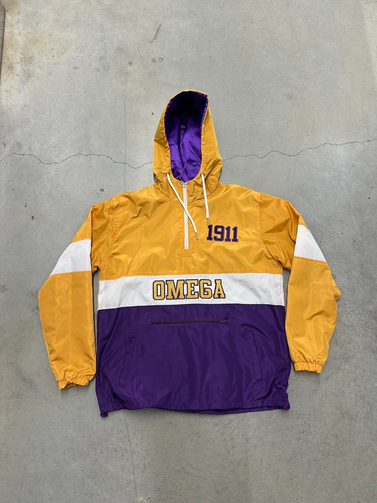 Omega OG Tri - Color Gold/Purple Windbreaker - Size L - DVN