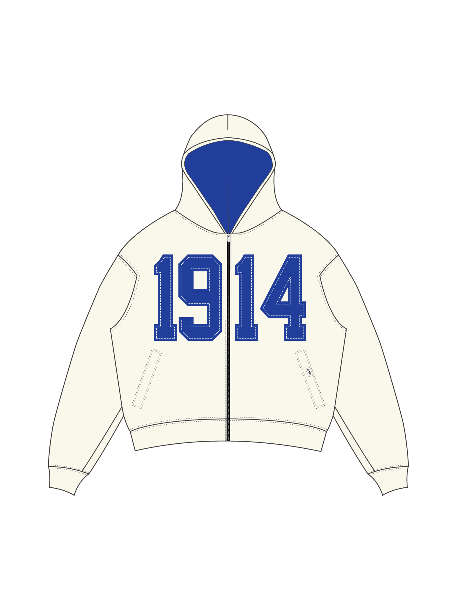 Sigma Legacy Zip Cream Hoodie - DVN