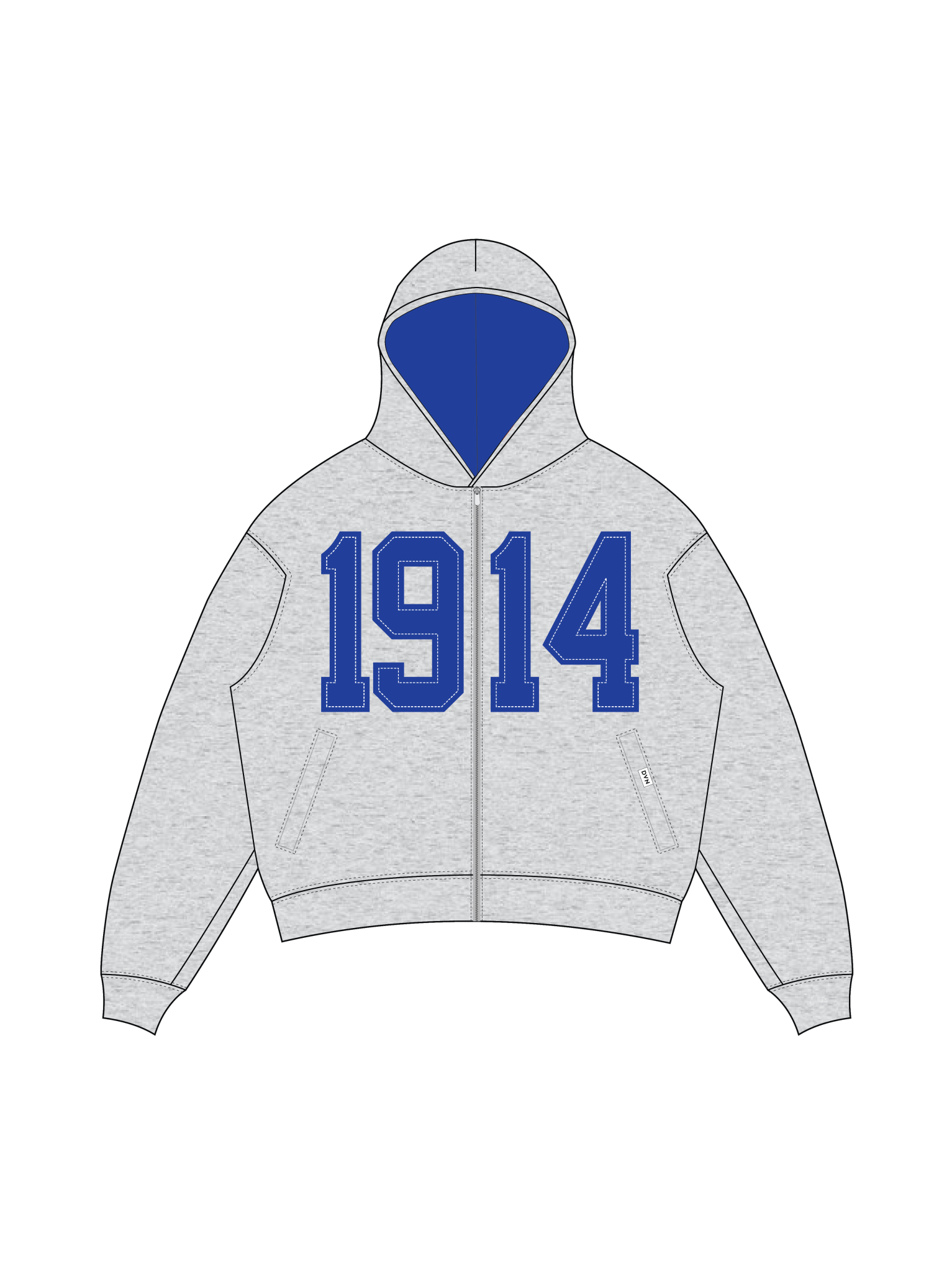 Sigma Legacy Zip Heather Grey Hoodie - DVN