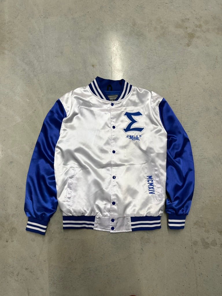 Sigma Varsity Satin Baseball Jacket - Size L - DVN