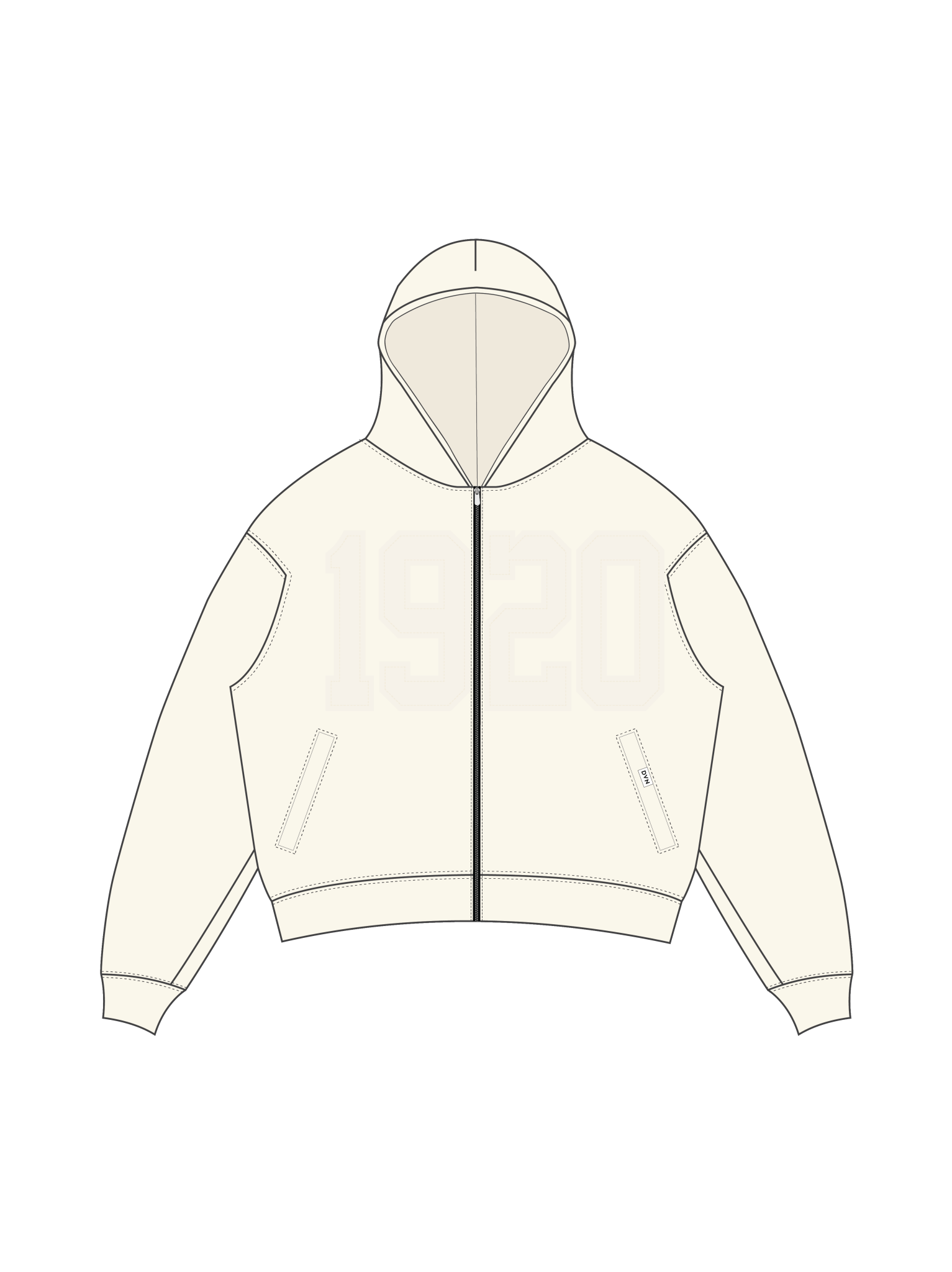 Zeta Legacy Zip Cream Hoodie - DVN