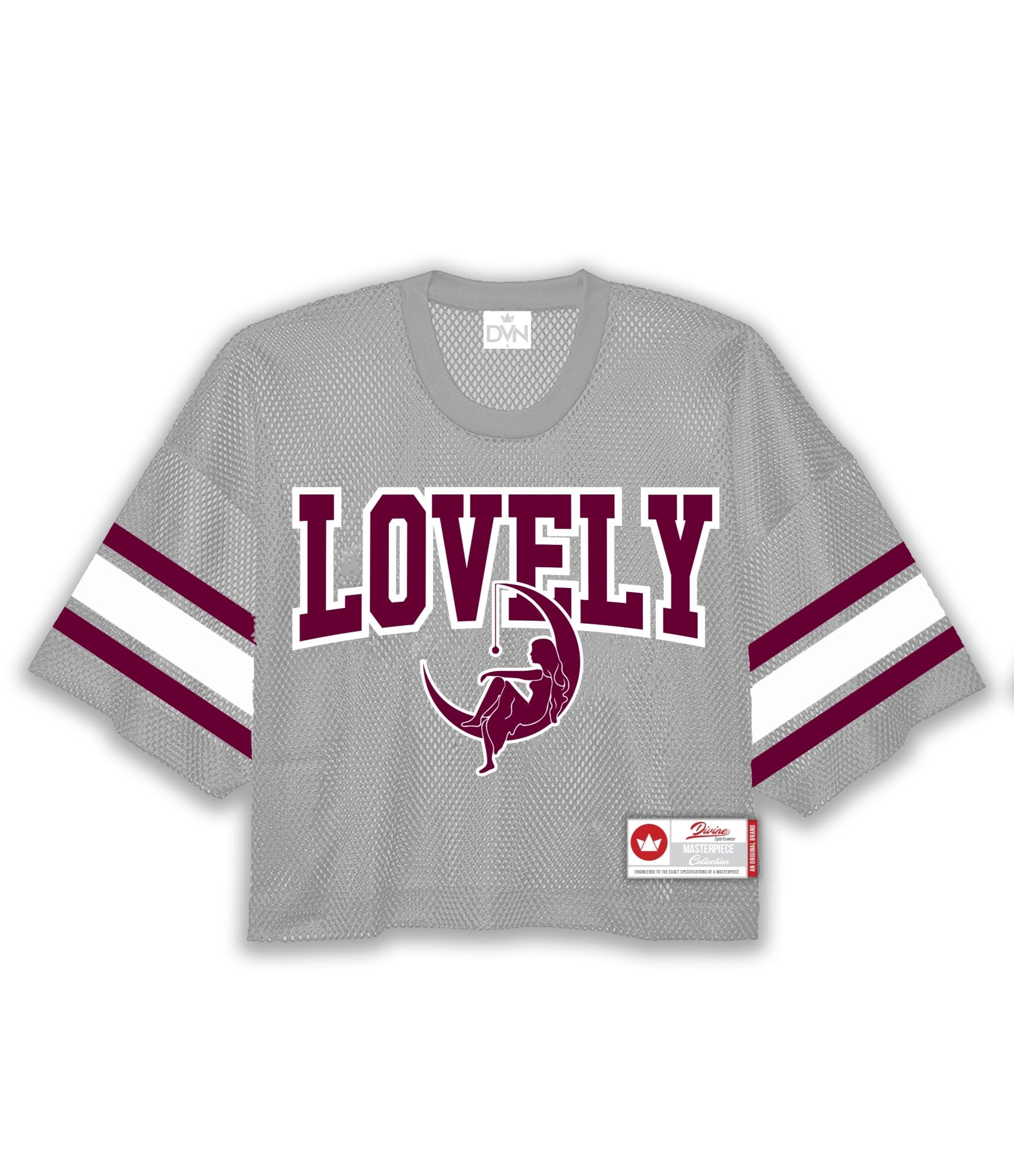 LTA "Lovely" Oversized Cropped Mesh Football Jersey - DVN Co.