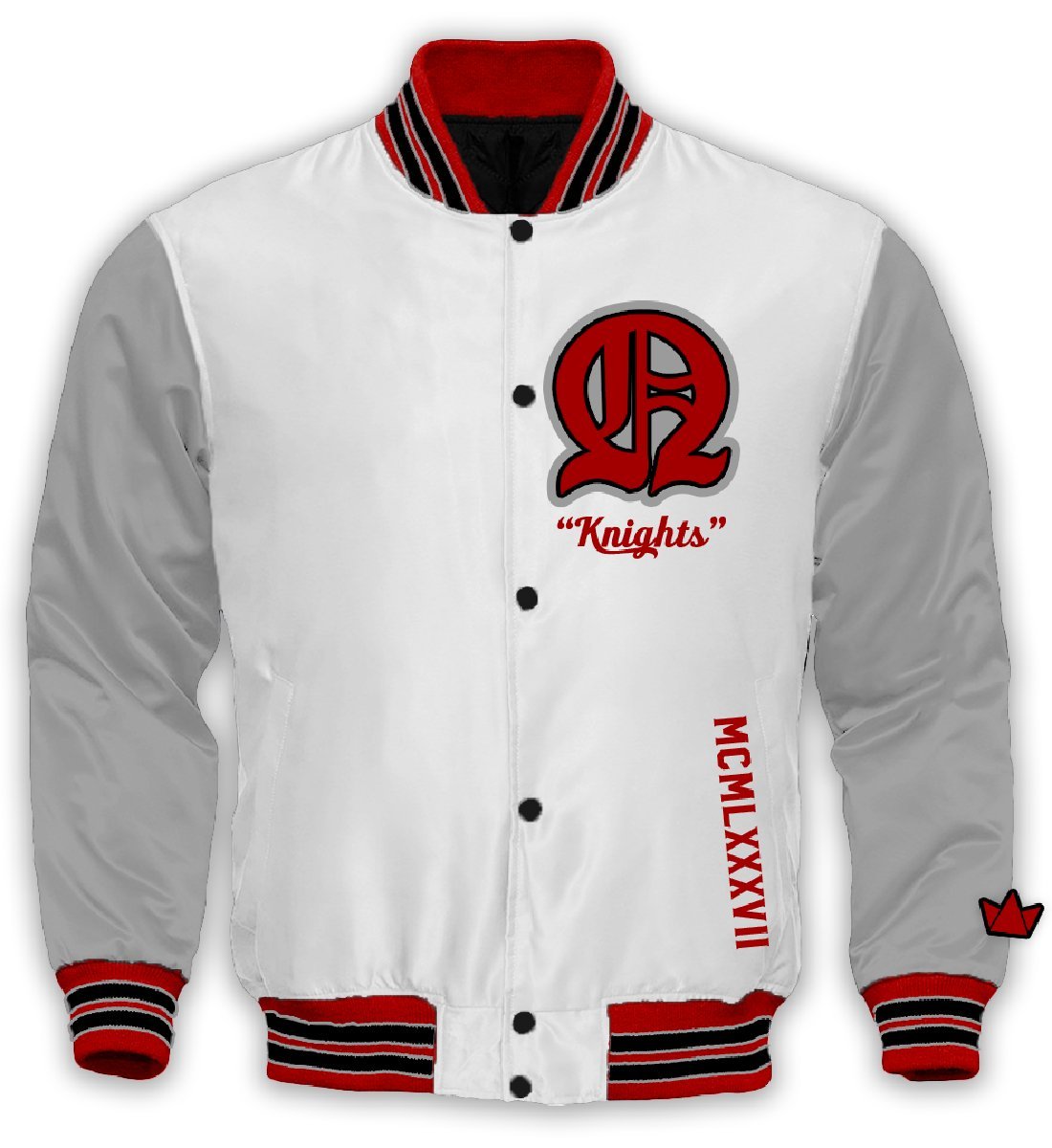 Omega Delta Phi Varsity Satin Baseball Jacket - DVN Co.