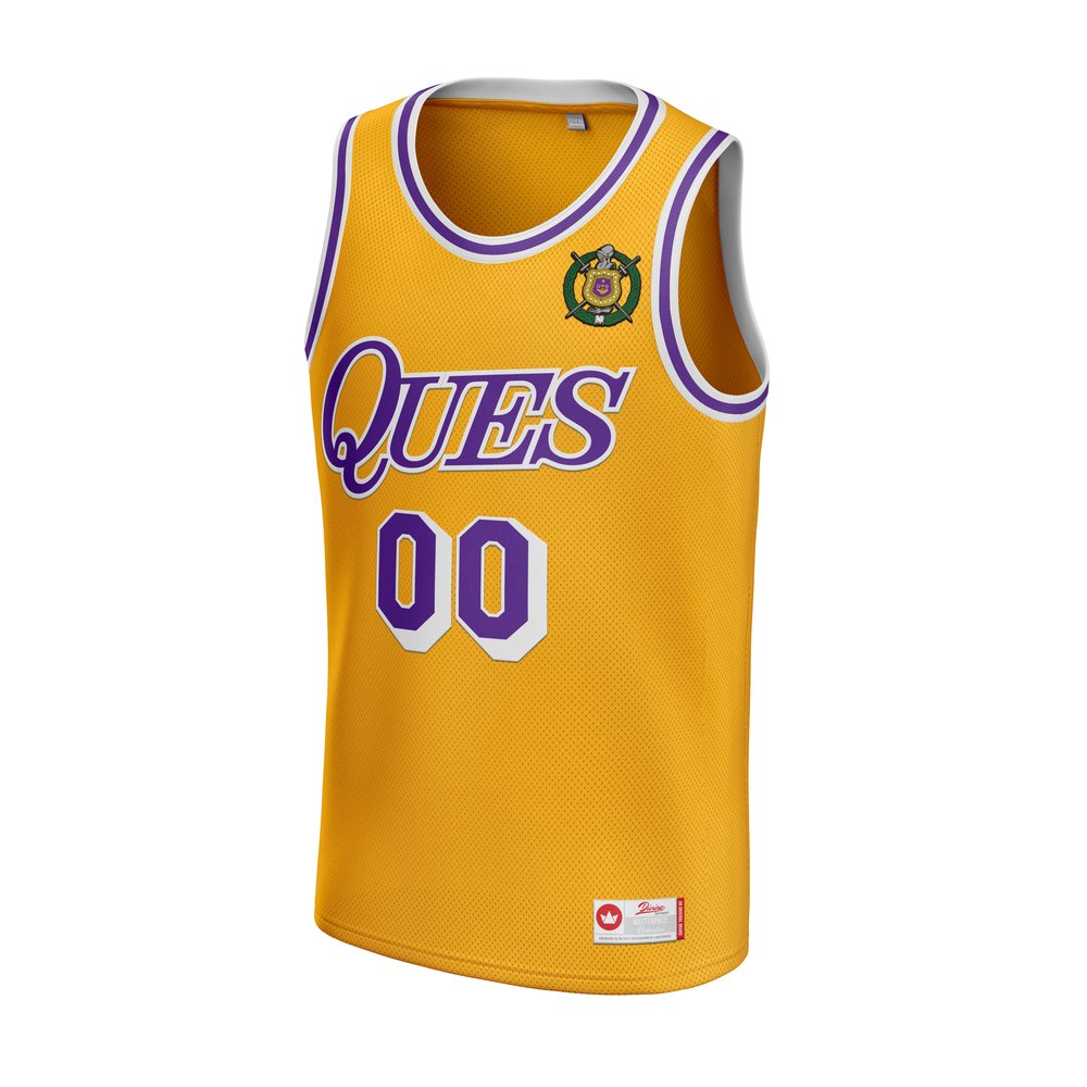 Omega Psi Phi "Ques" Basketball Jersey - LA Retro Edition (Custom) - DVN