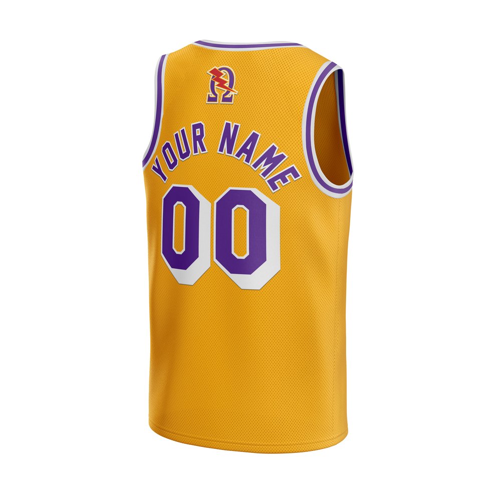 Omega Psi Phi "Ques" Basketball Jersey - LA Retro Edition (Custom) - DVN