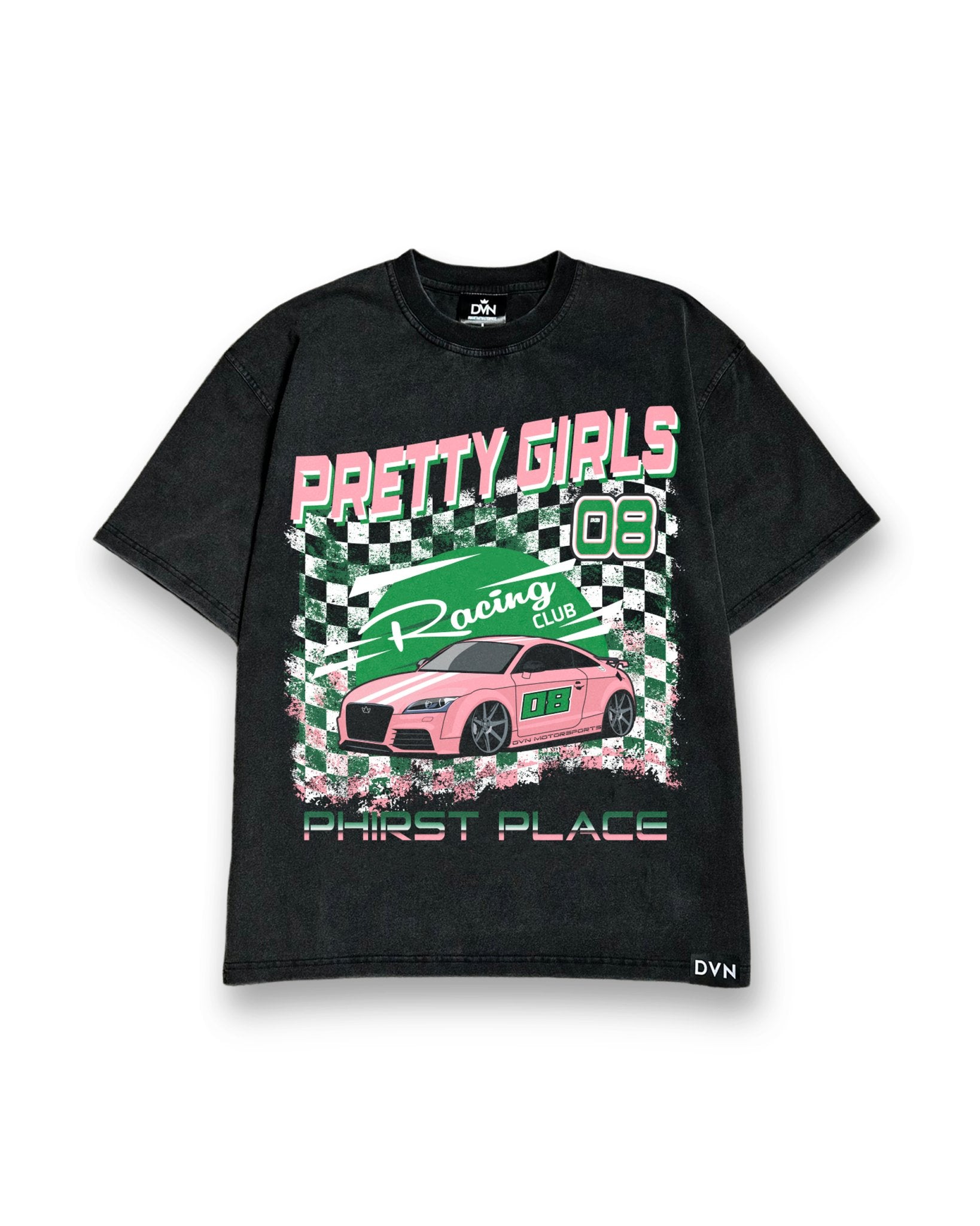 Oversized Vintage Racing Tee Pretty Girls