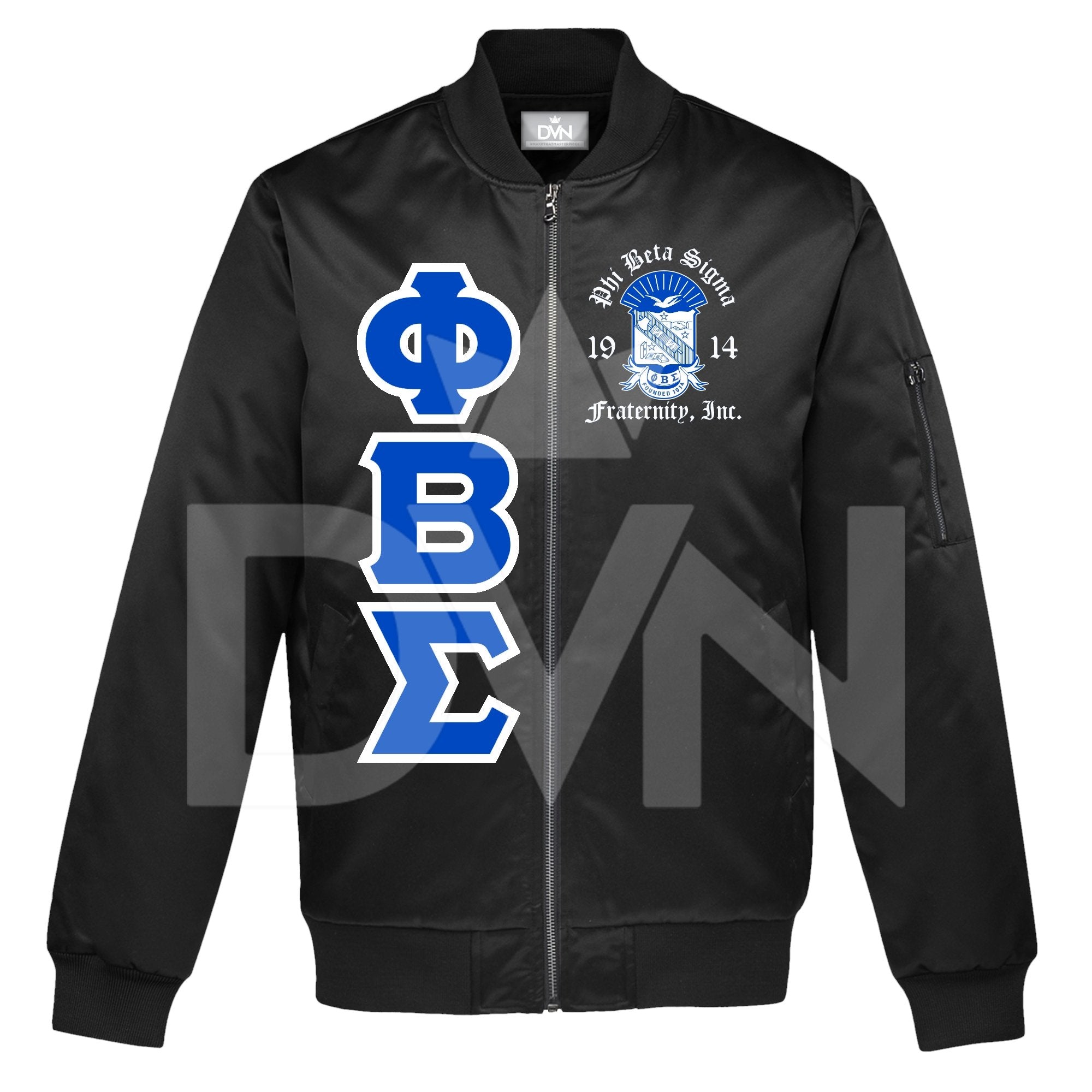 Phi Beta Sigma Satin Bomber Jacket (Custom) - DVN Co.
