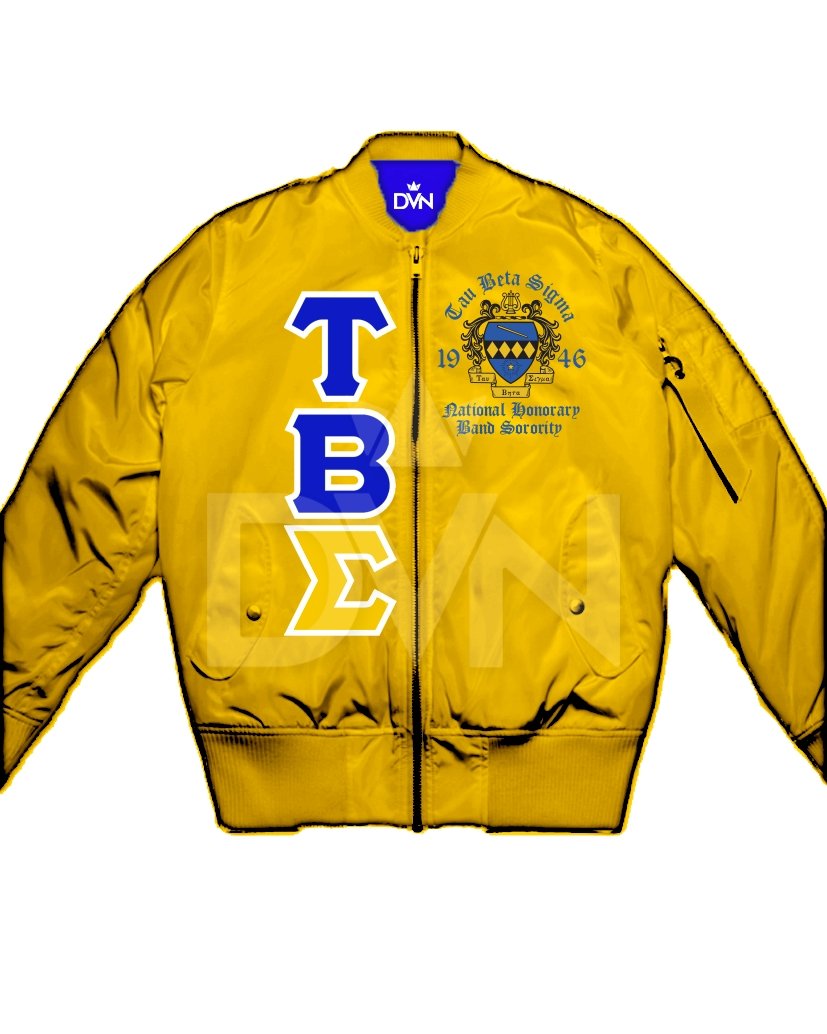 Tau Beta Sigma Satin Bomber Jacket - DVN Co.
