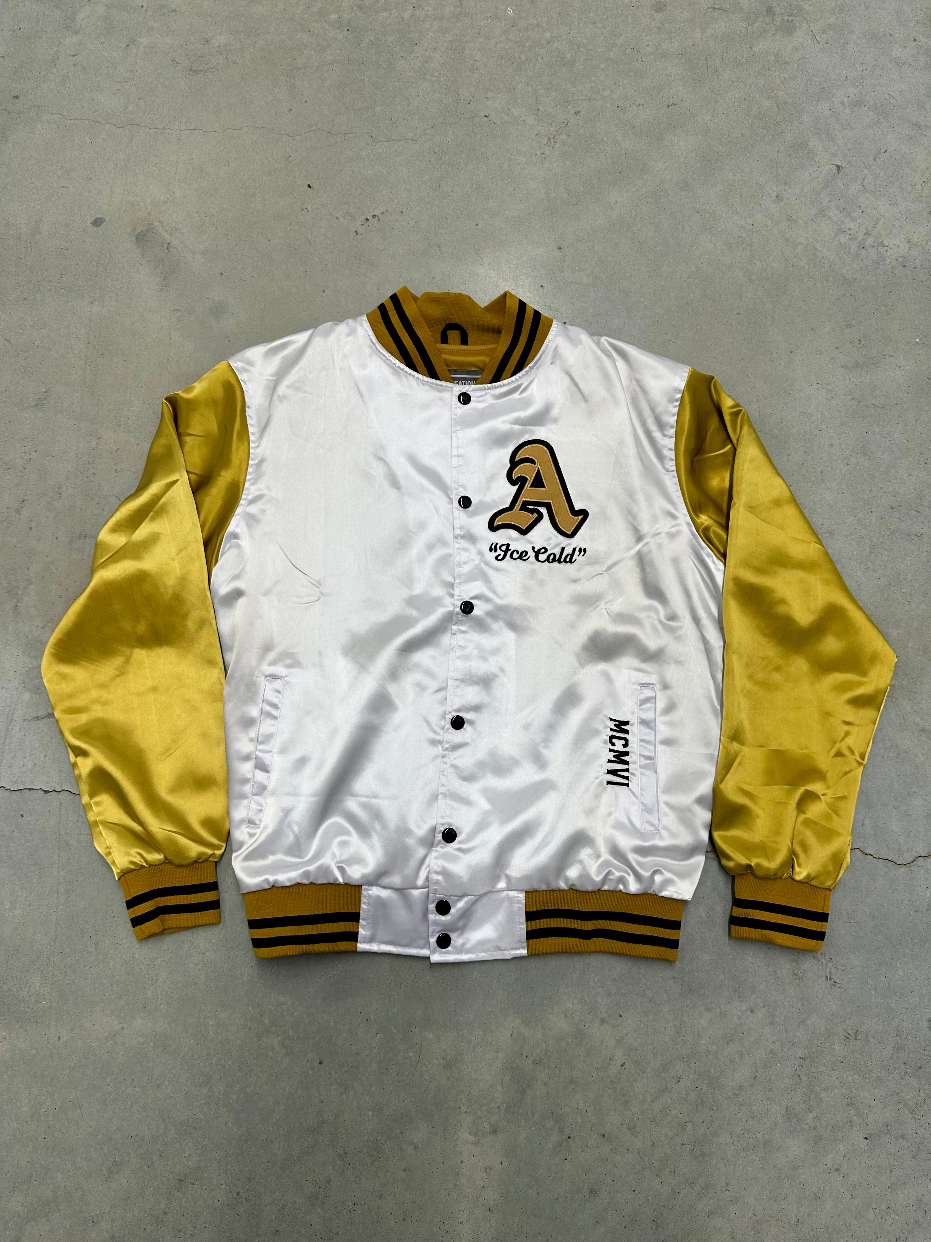 Alpha Varsity Satin Baseball Jacket - Deadstock