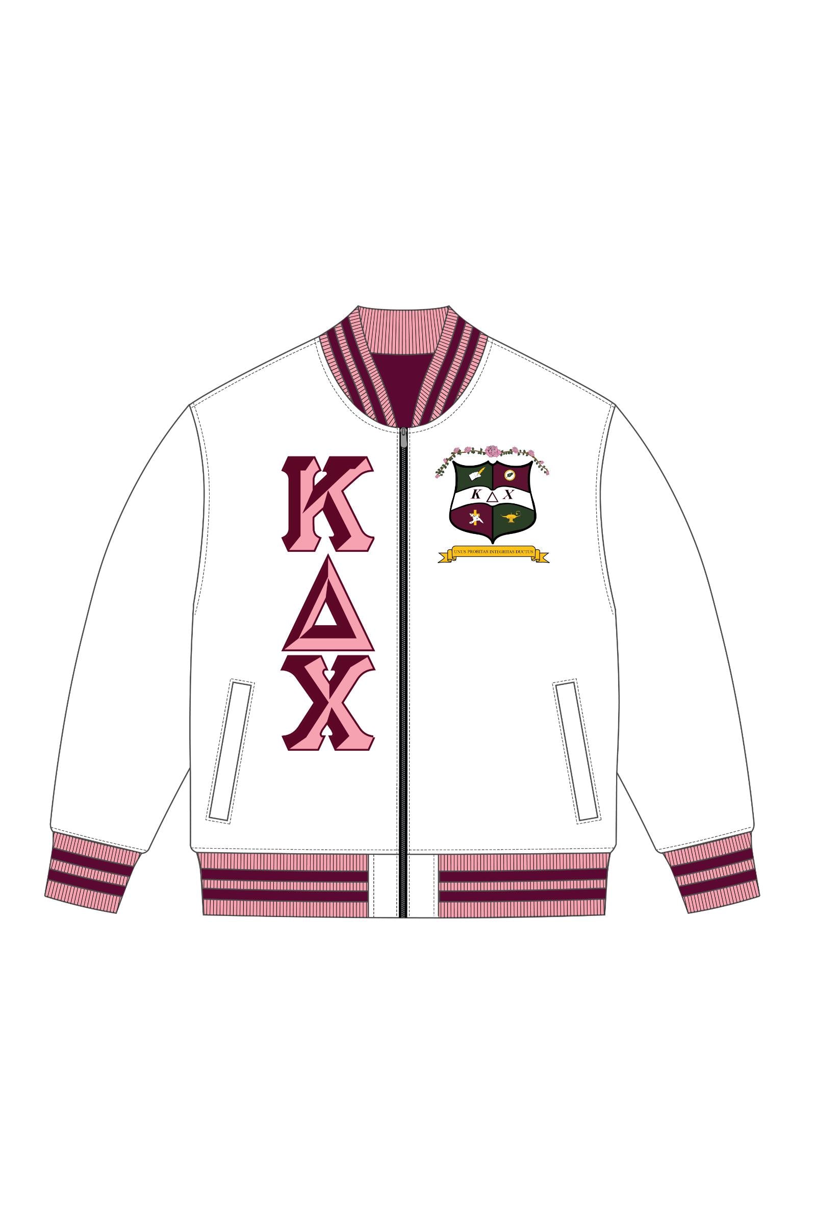 KDChi Vintage Letter Satin Bomber