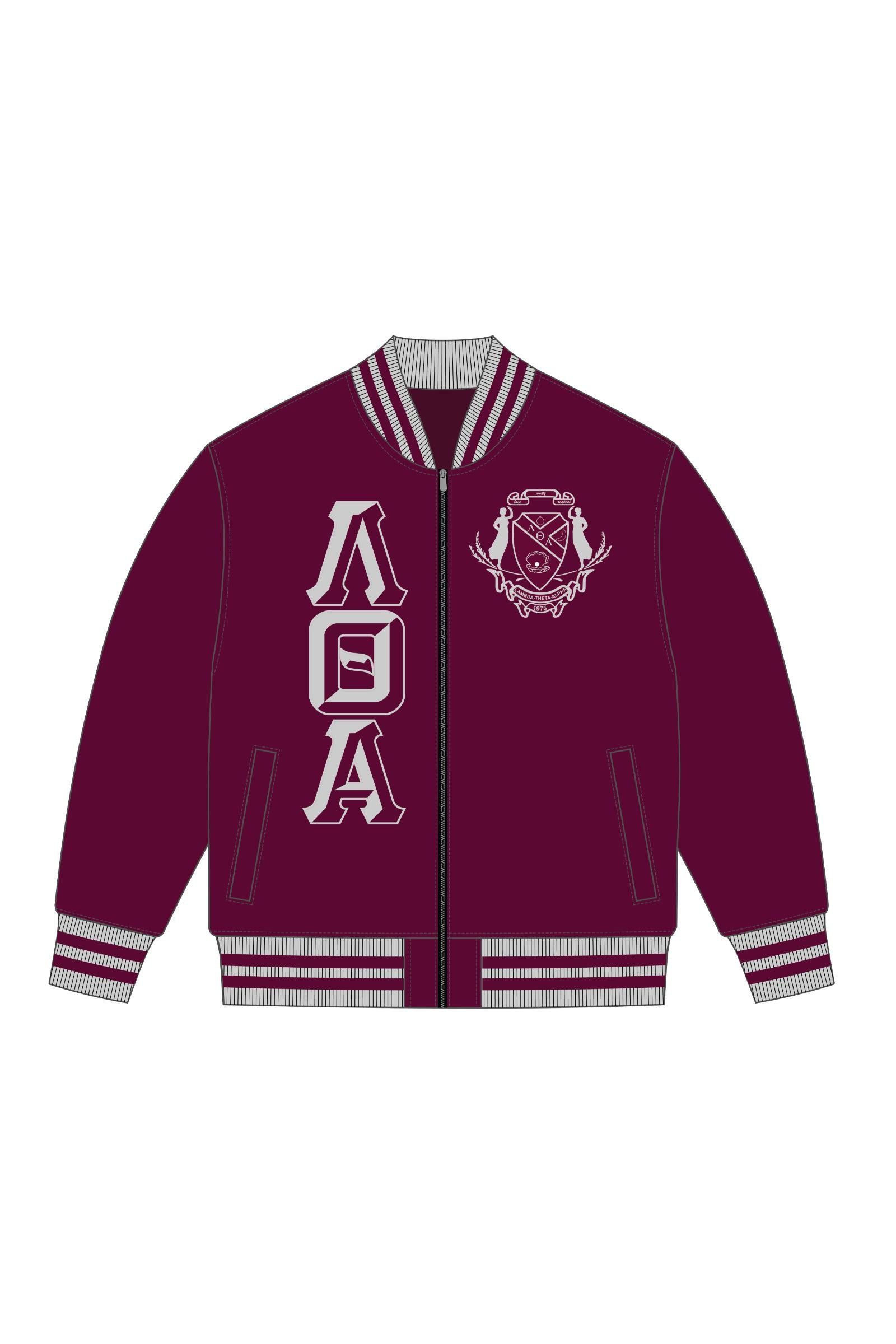 LTA Vintage Letter Satin Bomber