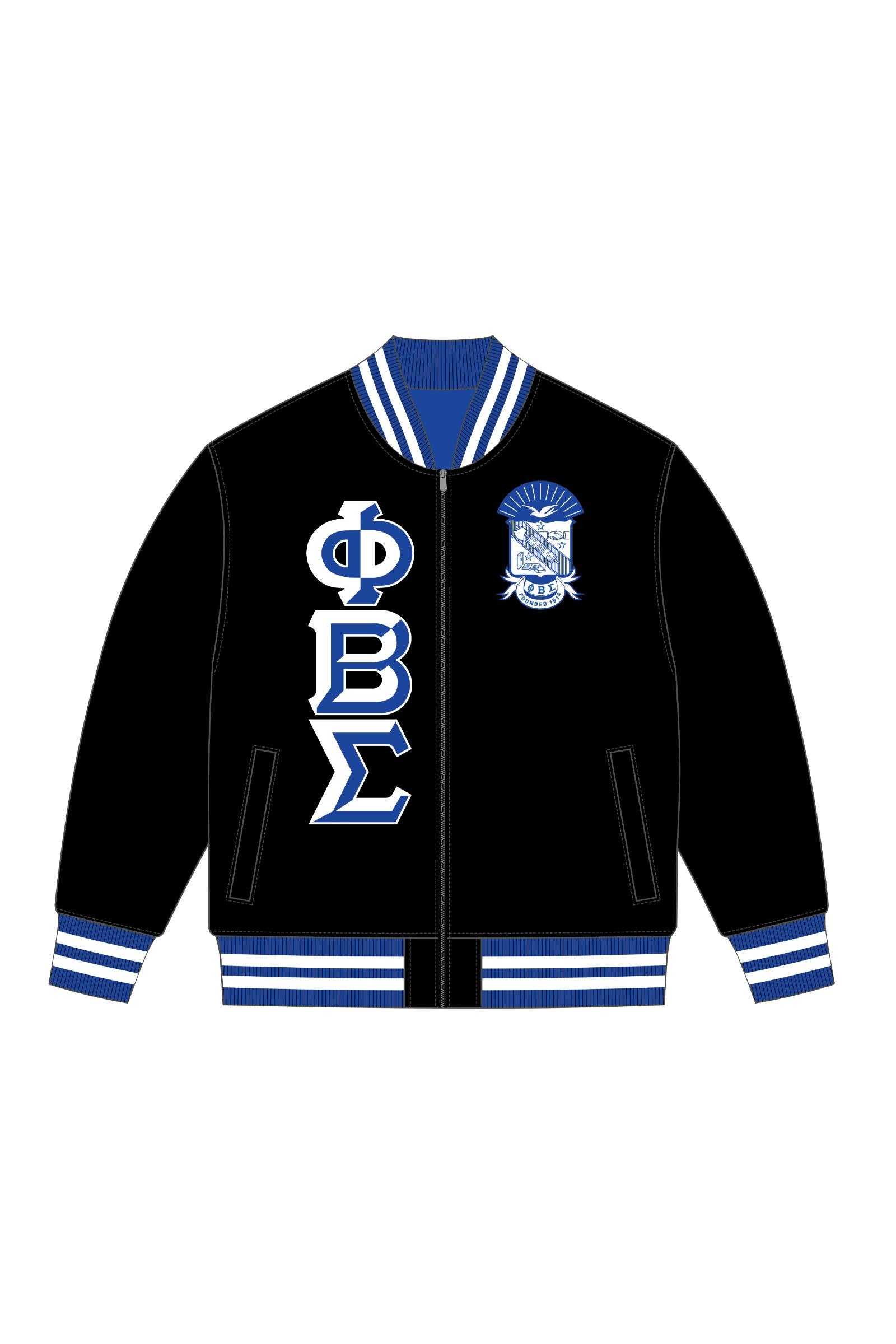 Sigma Vintage Letter Satin Bomber