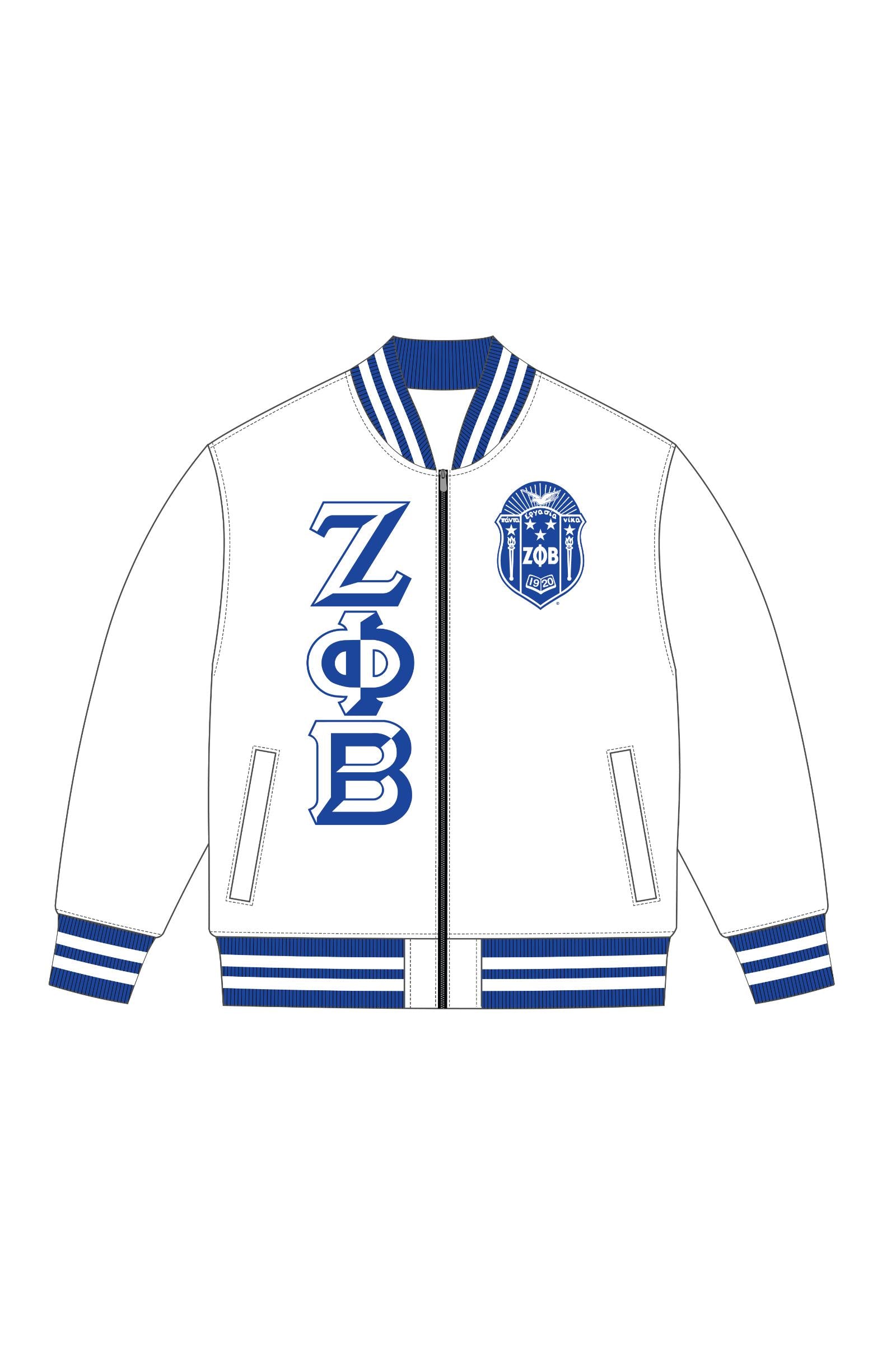 Zeta Vintage Letter Satin Bomber