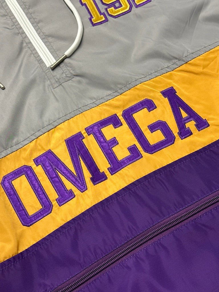 Omega OG Tri - Color Grey/Purple Windbreaker - Size L - DVN