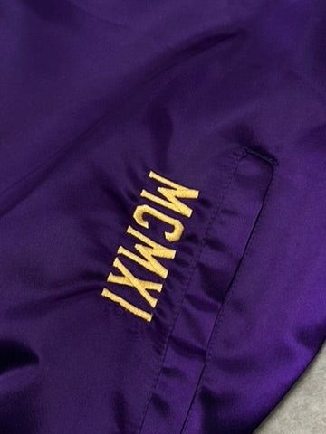 Omega Psi Phi Varsity Satin Baseball Jacket - Size L - DVN