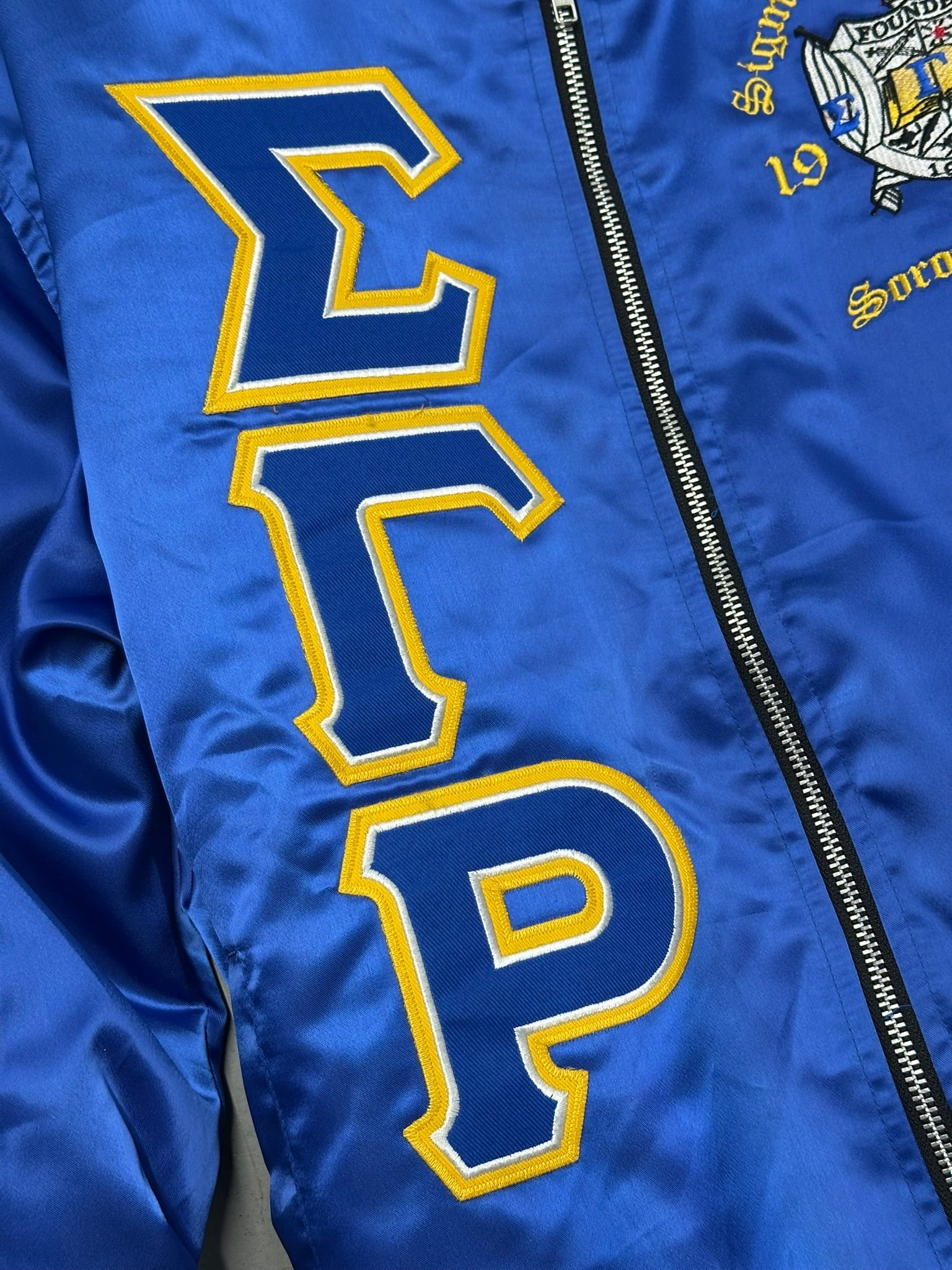 SGRho OG Satin Bomber Jacket - Blue - Size - DVN