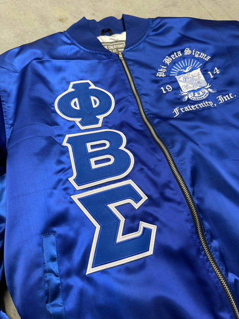 Sigma OG Satin Bomber Jacket - Blue - Size S - DVN