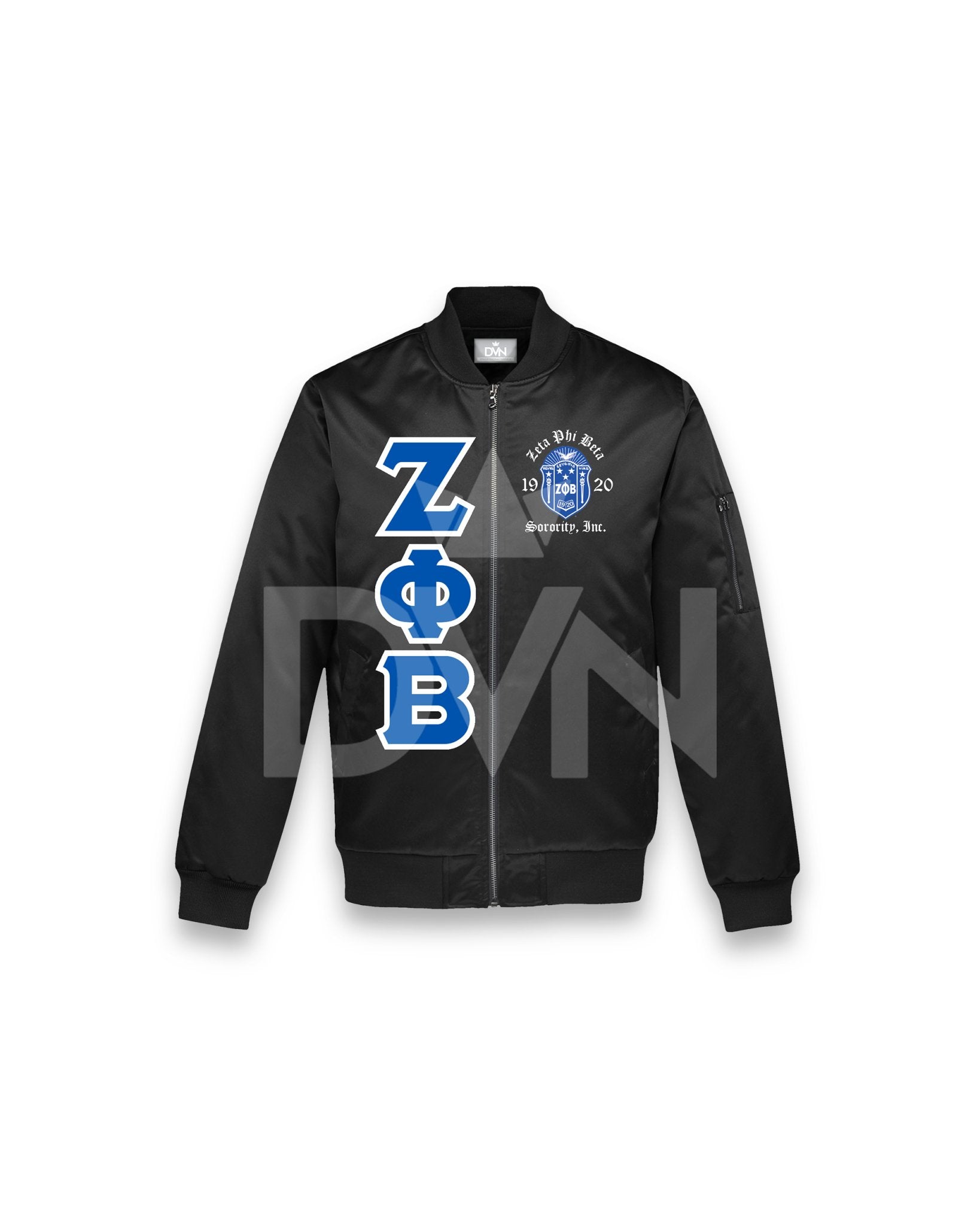 Zeta OG Satin Bomber Jacket - Black - Size XL - DVN