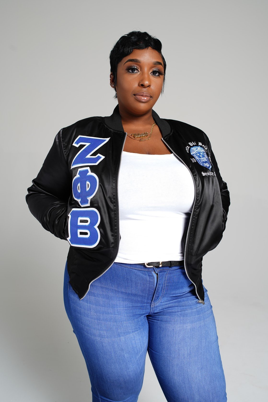 Zeta OG Satin Bomber Jacket - Black - Size XL - DVN