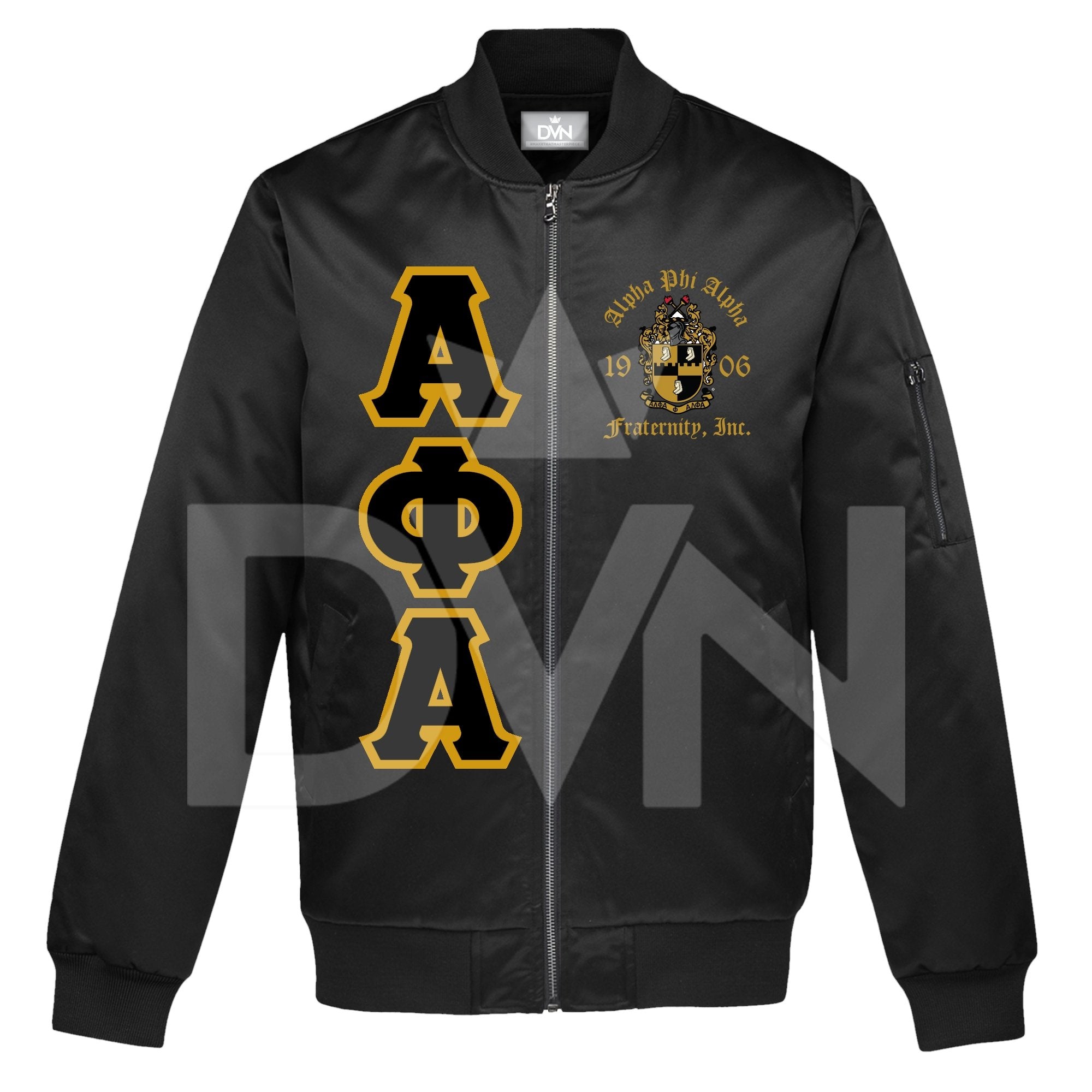 Alpha Phi Alpha Satin Bomber Jacket (Custom) - DVN Co.