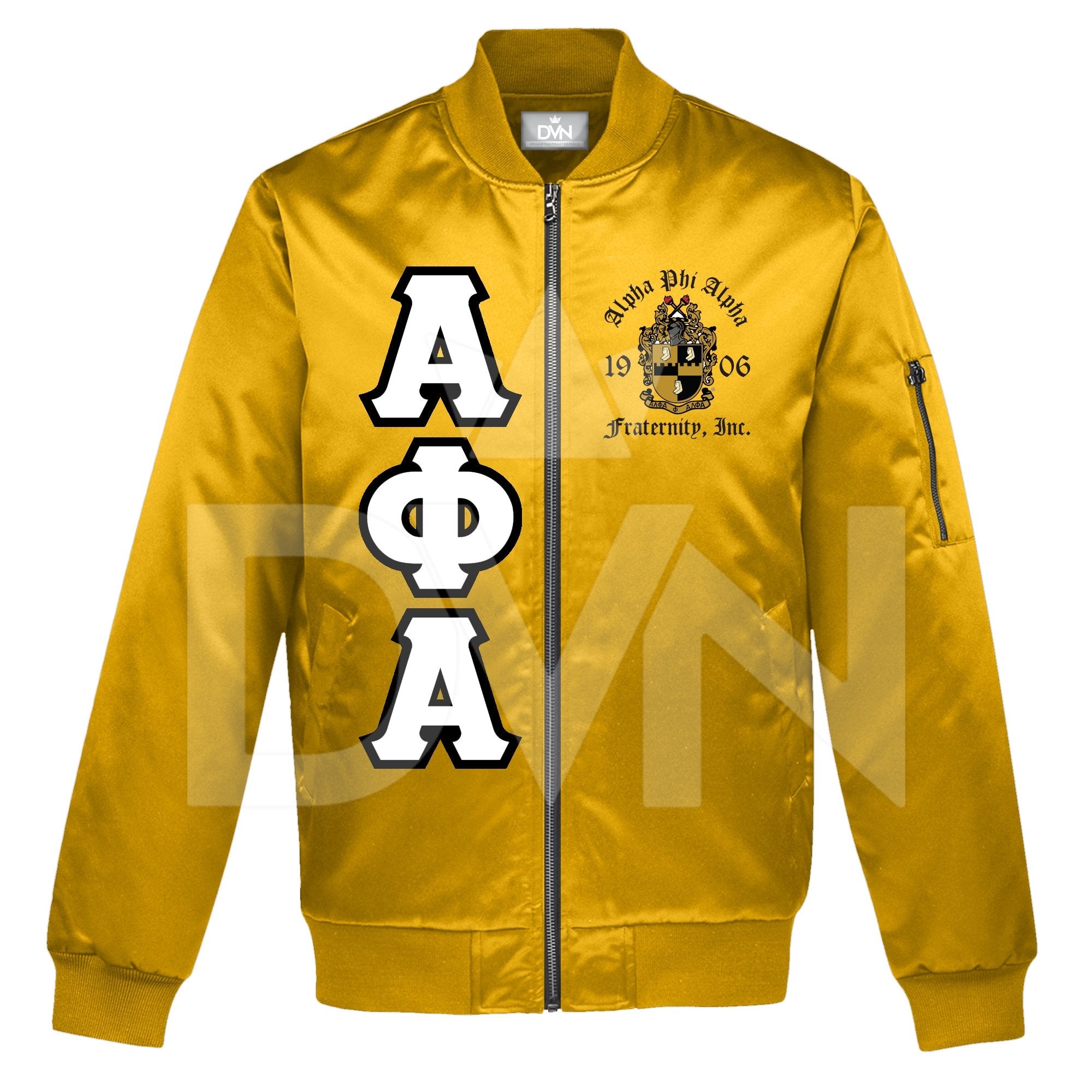 Alpha Phi Alpha Satin Bomber Jacket (Custom) - DVN Co.