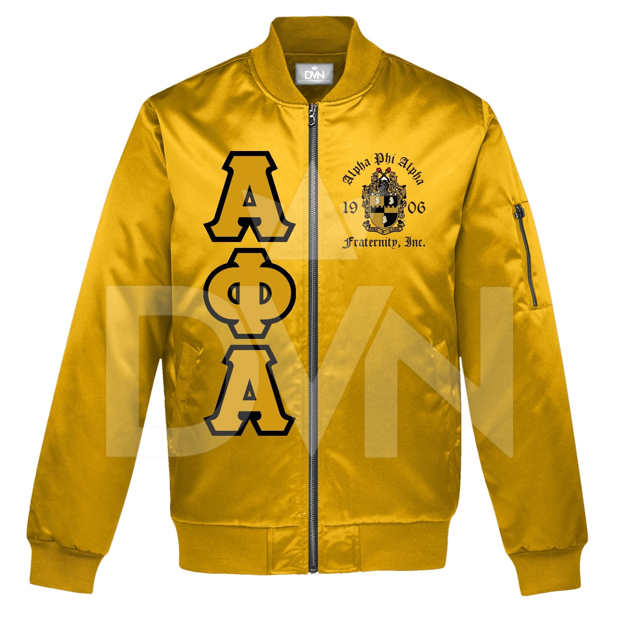 Alpha Phi Alpha Satin Bomber Jacket (Custom) - DVN Co.