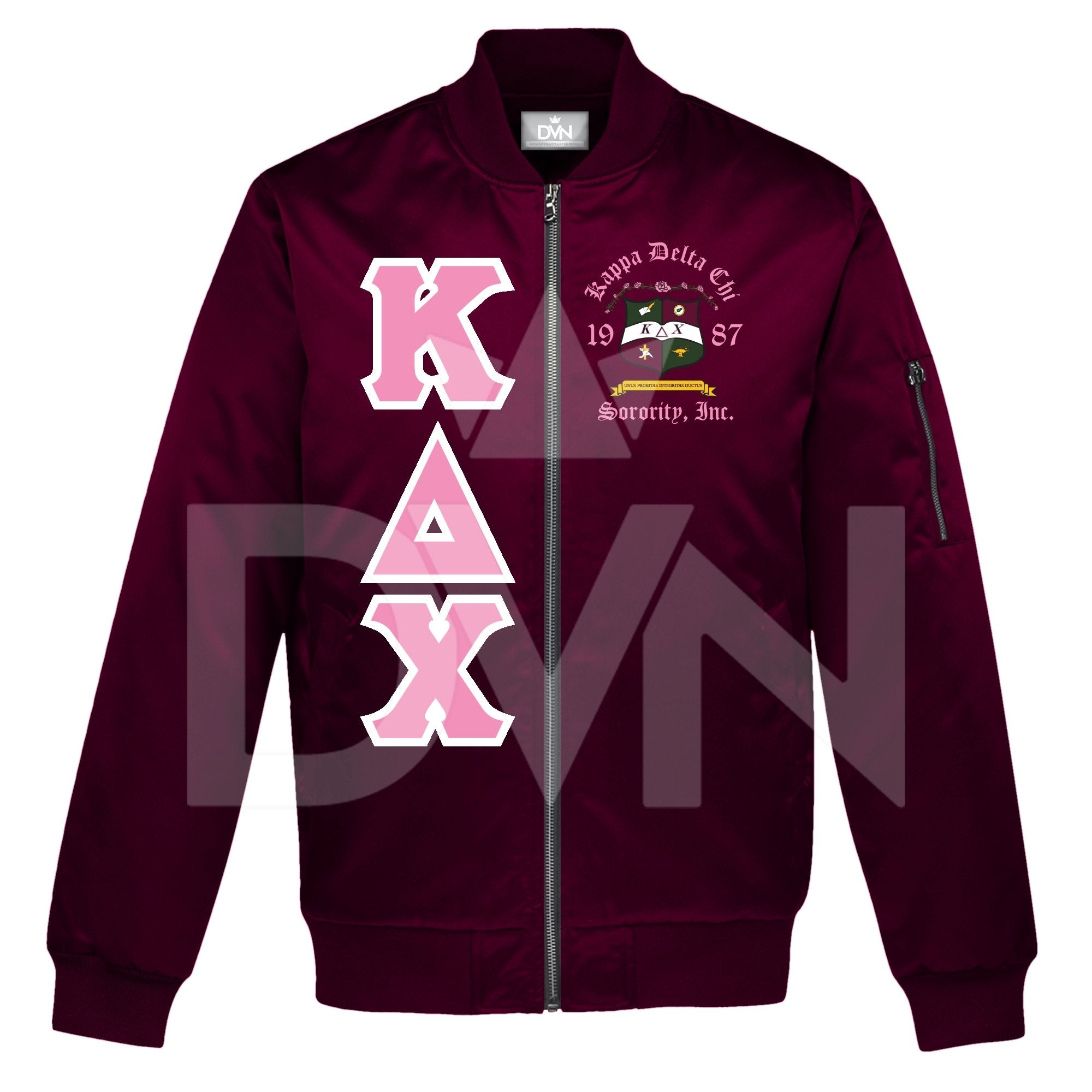 Kappa Delta Chi Satin Bomber Jacket (Custom) - DVN Co.