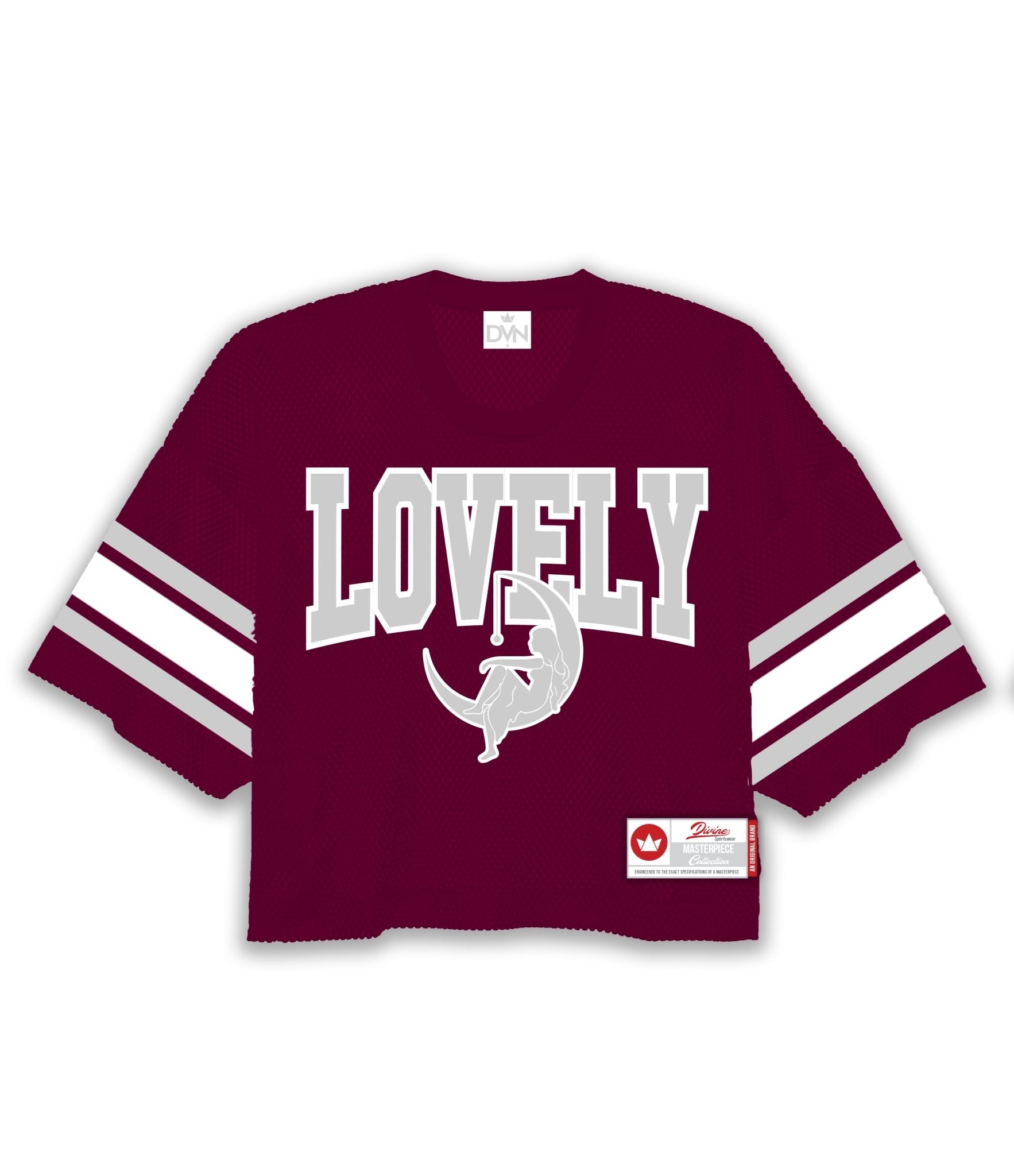 LTA "Lovely" Oversized Cropped Mesh Football Jersey - DVN Co.