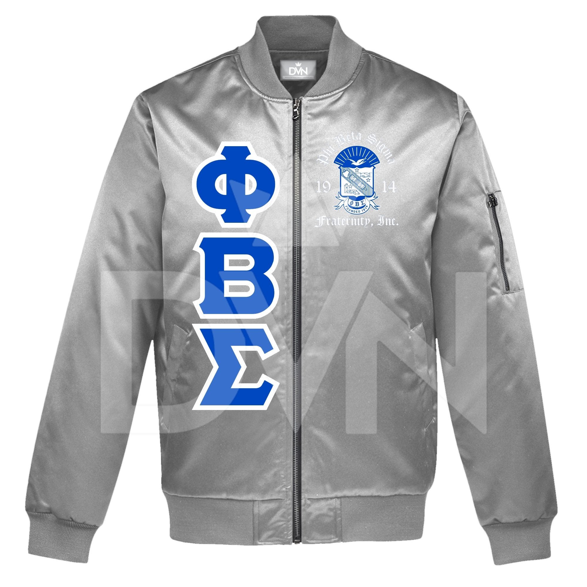 Phi Beta Sigma Satin Bomber Jacket (Custom) - DVN Co.