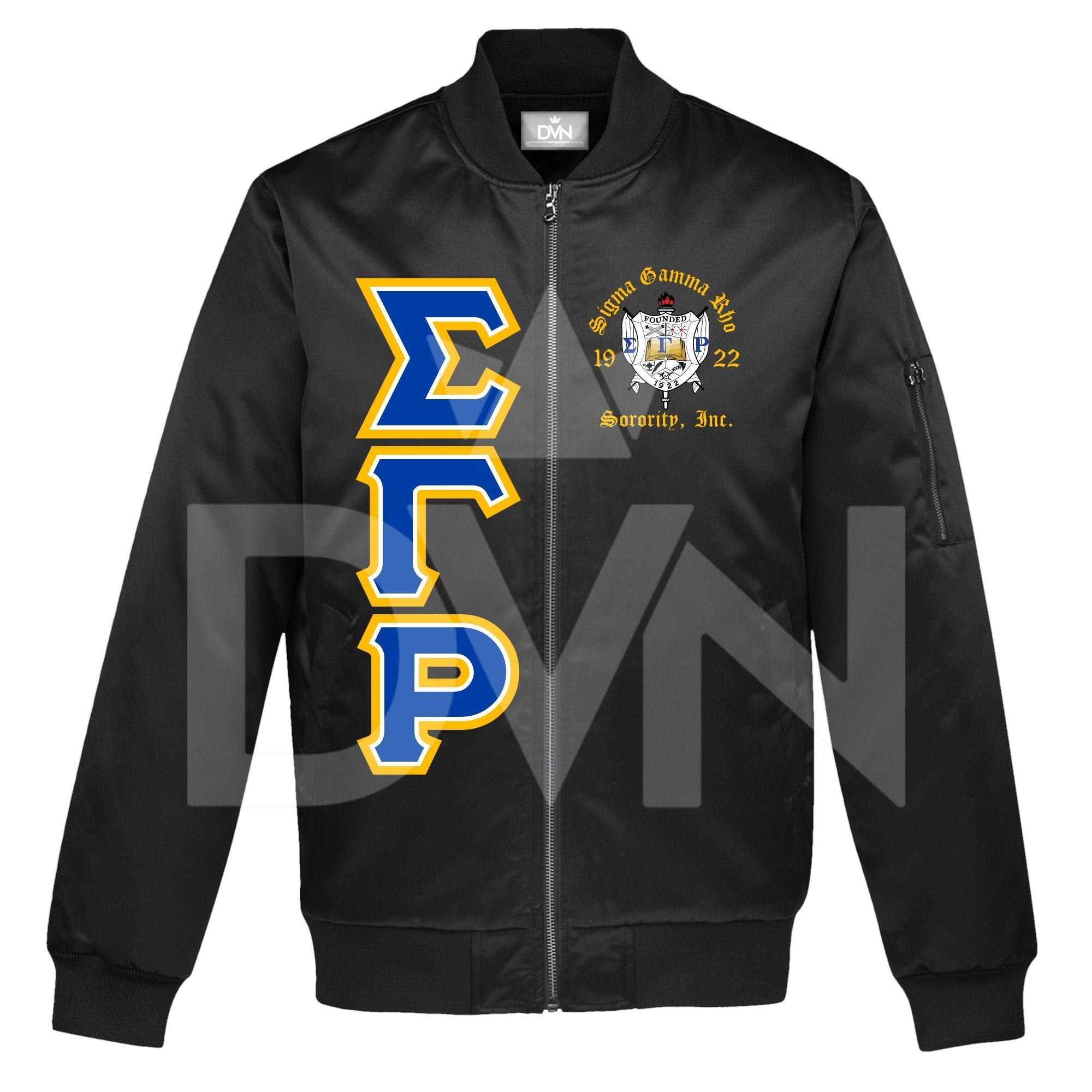 Sigma Gamma Rho Satin Bomber Jacket (Custom) - DVN Co.