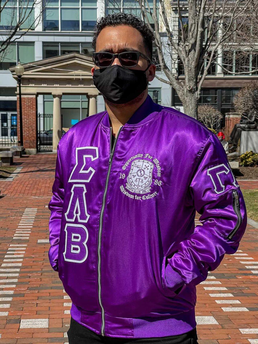 Sigma Lambda Beta Satin Bomber Jacket (Custom) - DVN Co.