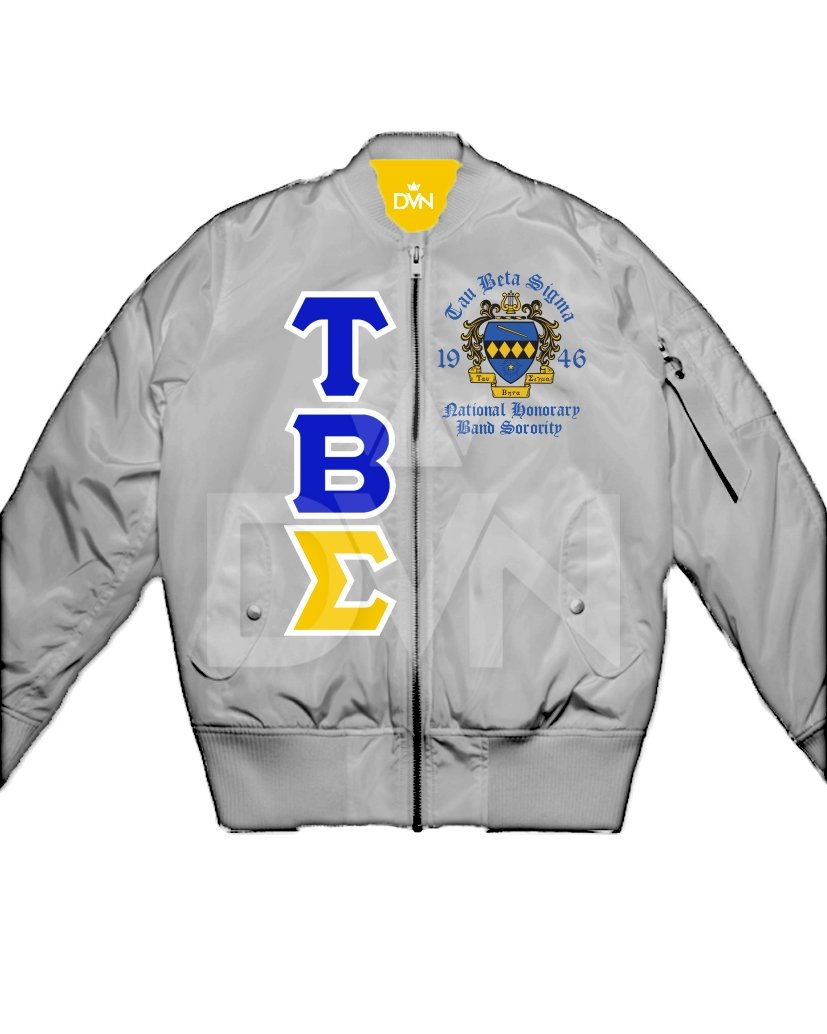 Tau Beta Sigma Satin Bomber Jacket - DVN Co.