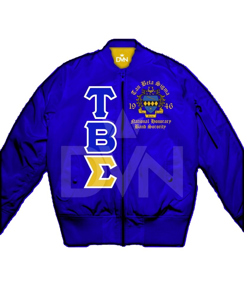 Tau Beta Sigma Satin Bomber Jacket - DVN Co.