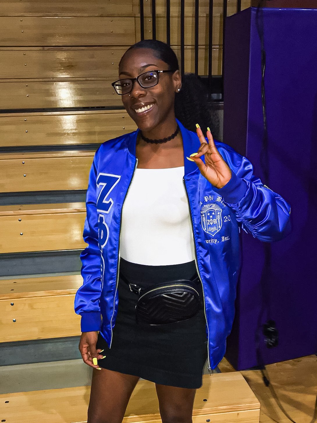 Zeta Phi Beta Satin Bomber Jacket - DVN Co.