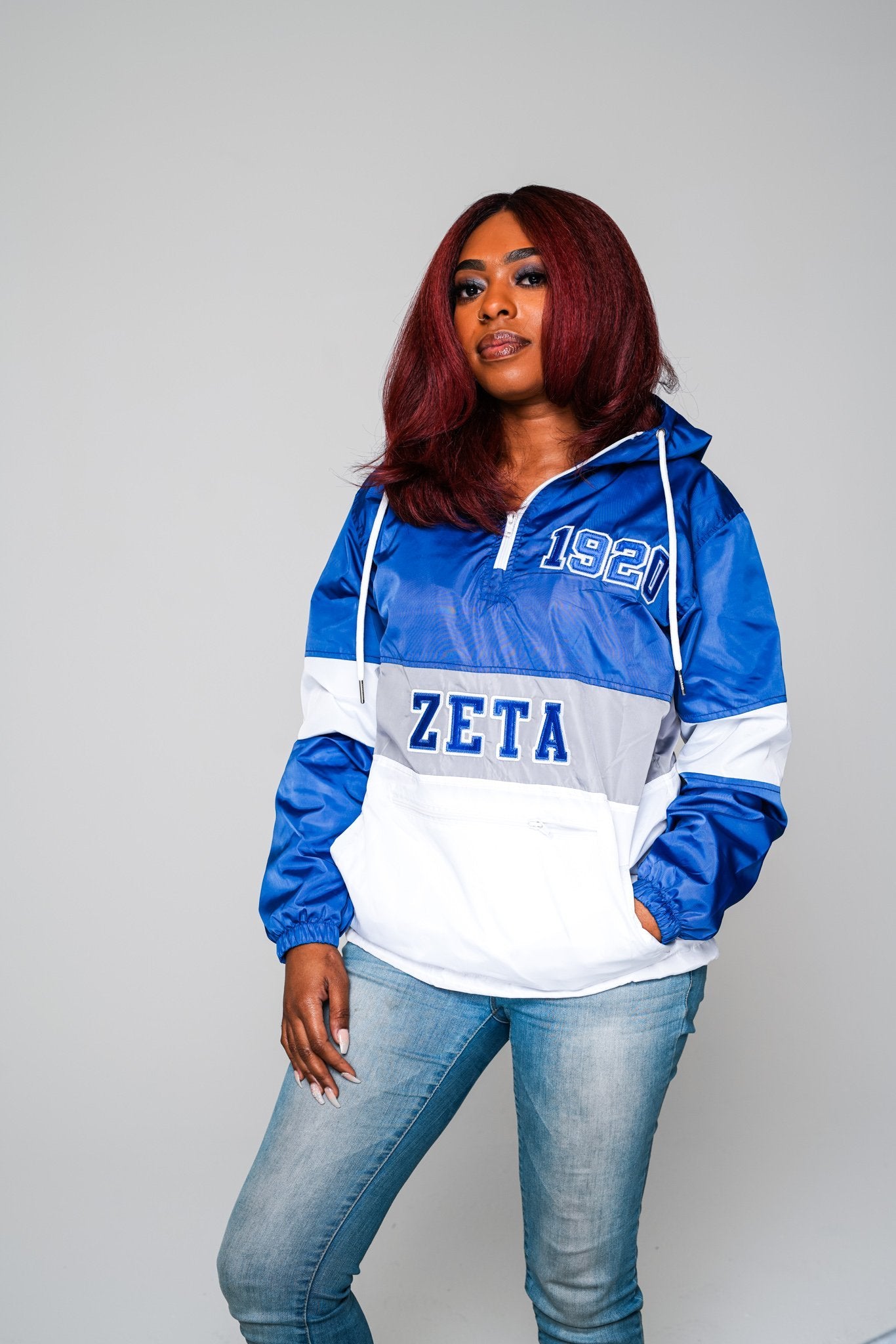 Tri color windbreaker hotsell